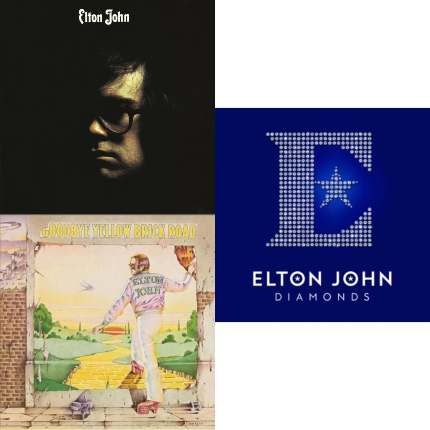 Elton John (Purple Splatter LP Vinyl/180G) & Goodbye Yellow Brick Road & Diamonds (2LP)