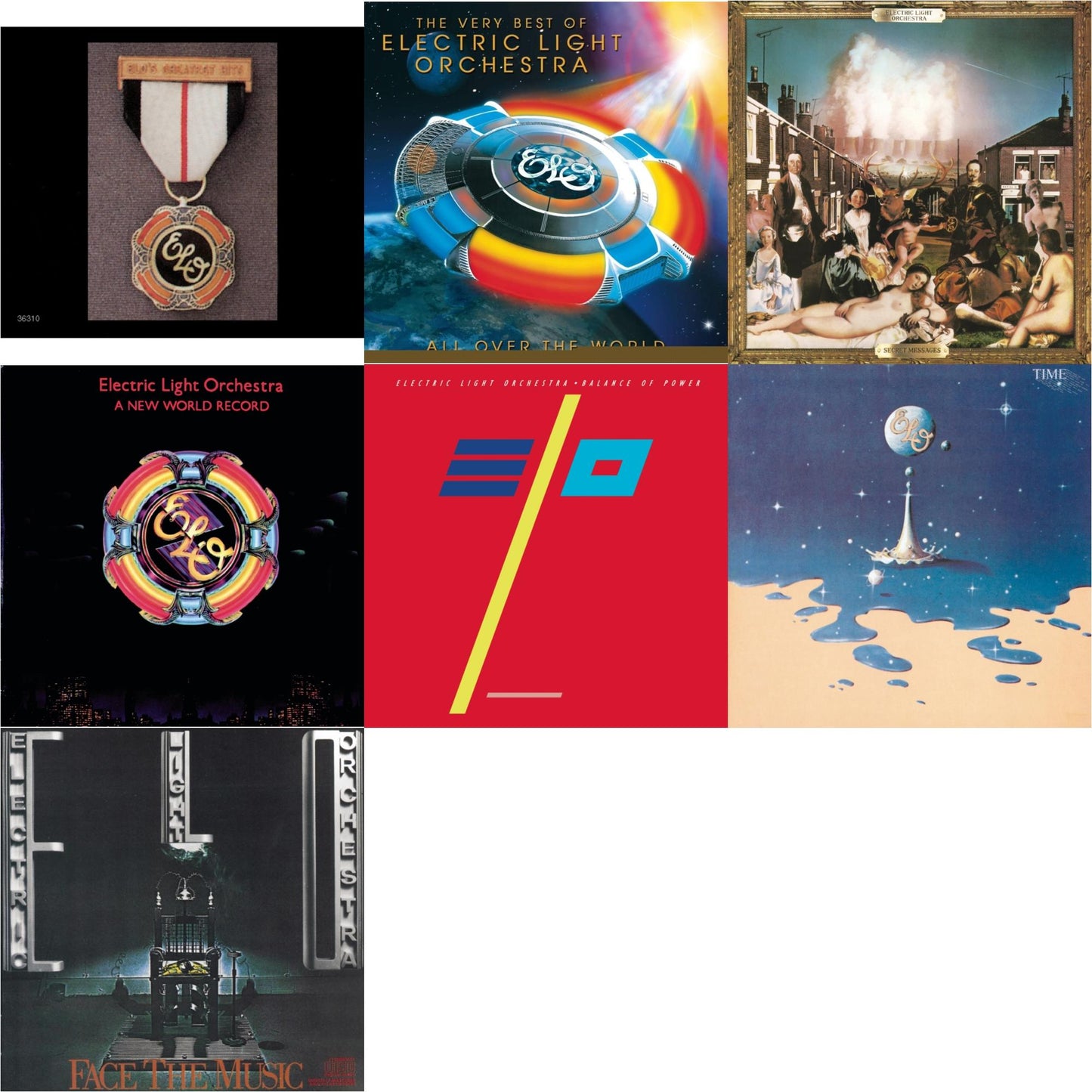 Greatest Hits & All Over The World: Very Best Of & Secret Messages & New World Record & Balance Of Power & Time & Face The Music