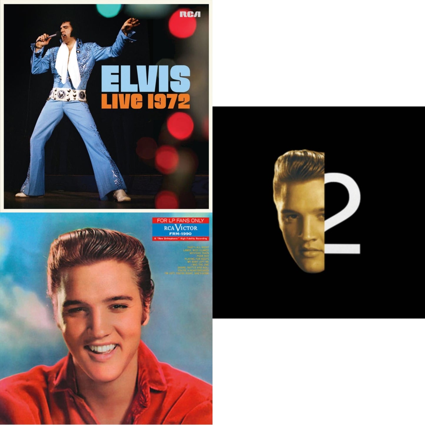 Elvis Live 1972 (2LP) & For LP Fans Only (Translucent Blue Vinyl/180G) & 2Nd To None (Gold Vinyl/180G/2LP)