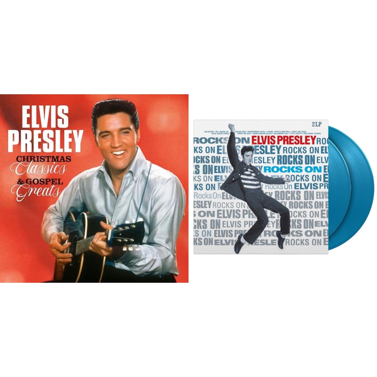 Christmas Classics & Gospel Greats (Ams Exclusive) (Snowy White LP Vinyl) & Rocks On (2LP/180G/Solid Blue Vinyl)