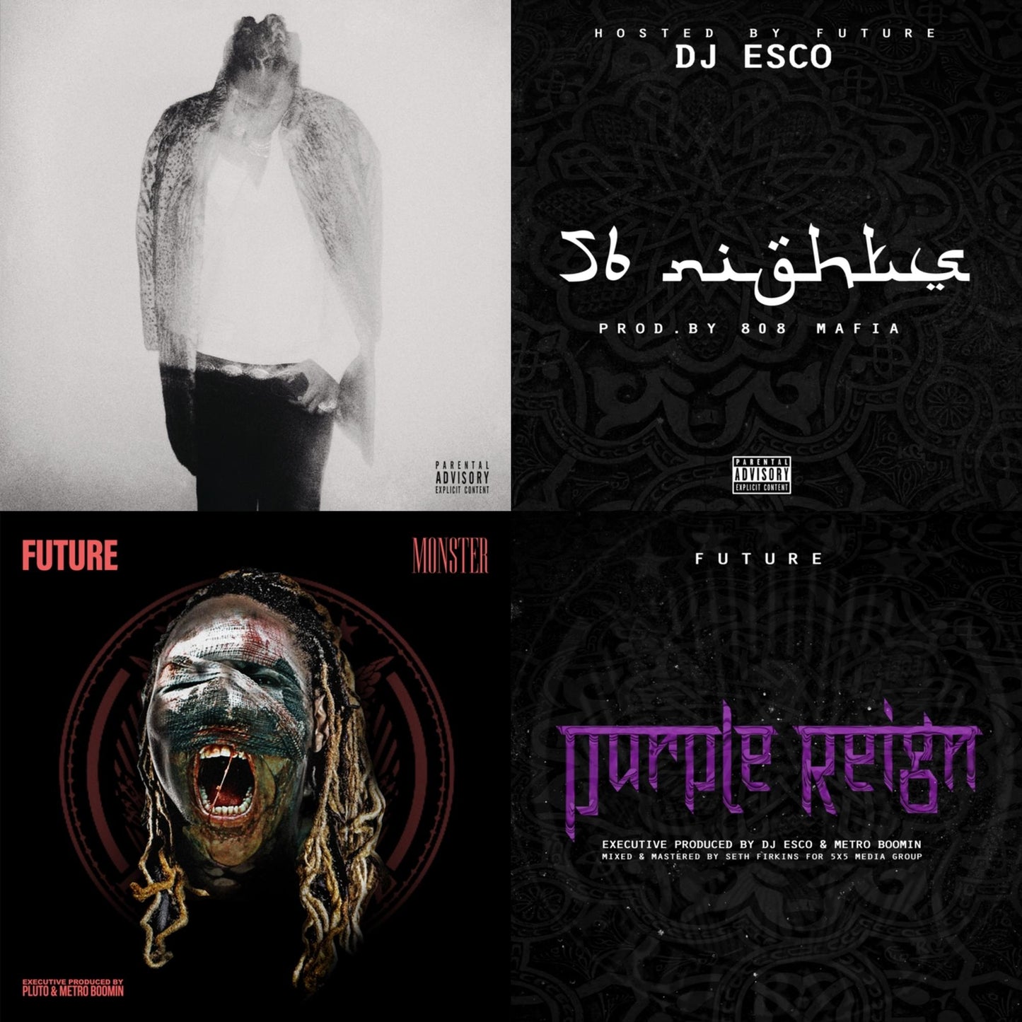 Hndrxx (X) (2LP) & 56 Nights & Monster (X) & Purple Reign (X)
