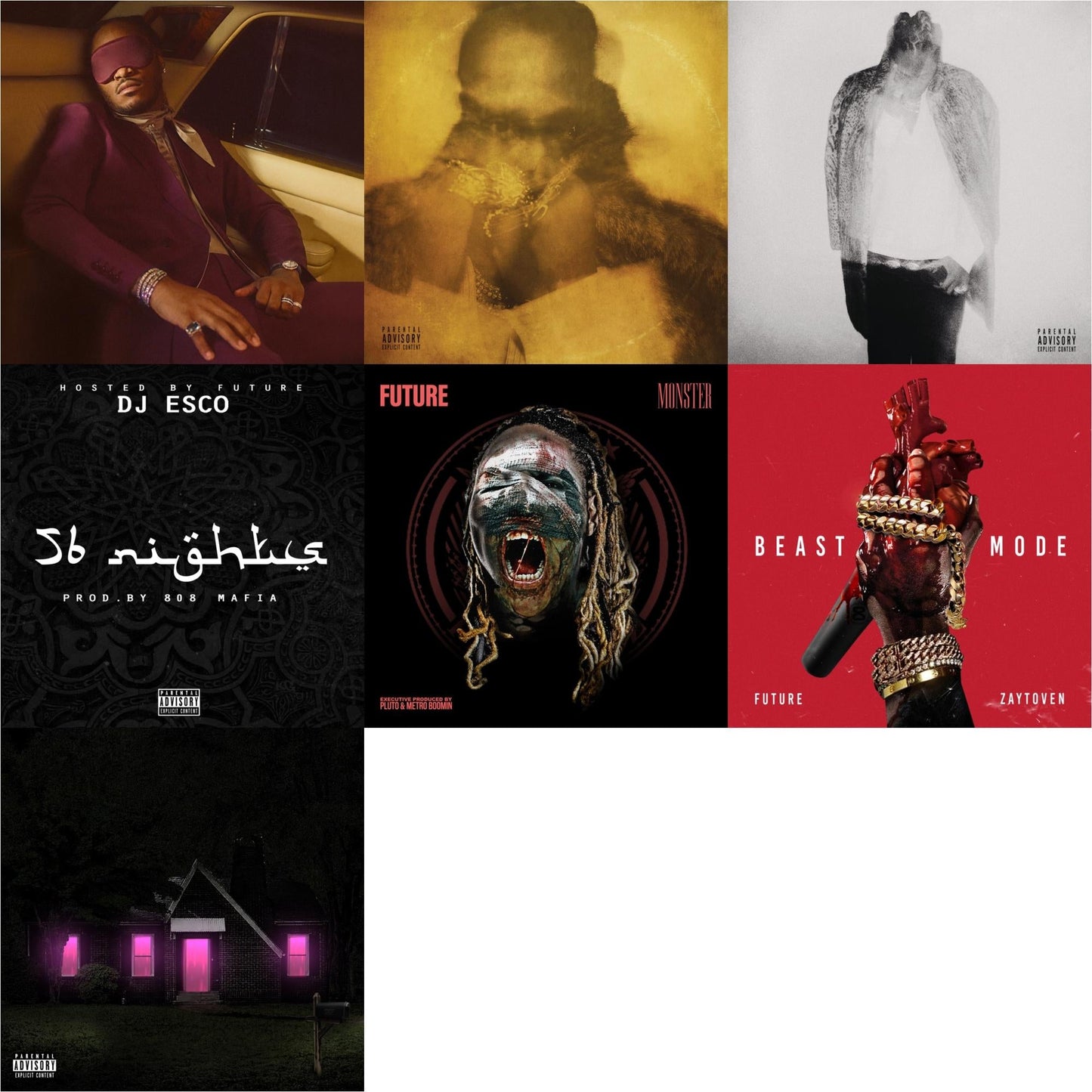 I Never Liked You & Future (X) (2LP) & Hndrxx (X) (2LP) & 56 Nights & Monster (X) & Beast Mode (X) & Mixtape Pluto (X)