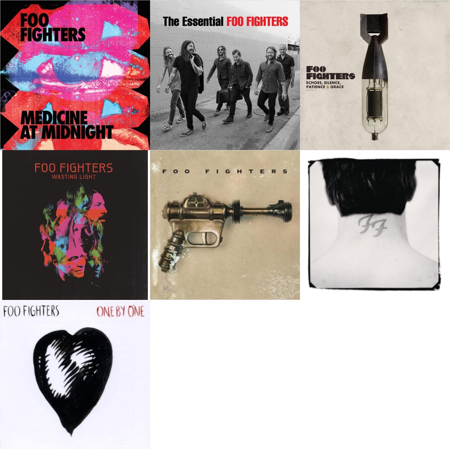 Medicine At Midnight (140G) & Essential Foo Fighters & Echoes Silence Patience & Grace & Wasting Light (2LP/Dl Card/Gatefold) & Foo Fighters (Dl Card) & There Is Nothing Left To Lose (2LP/Dl Card) & One By One (2LP/Dl Card)