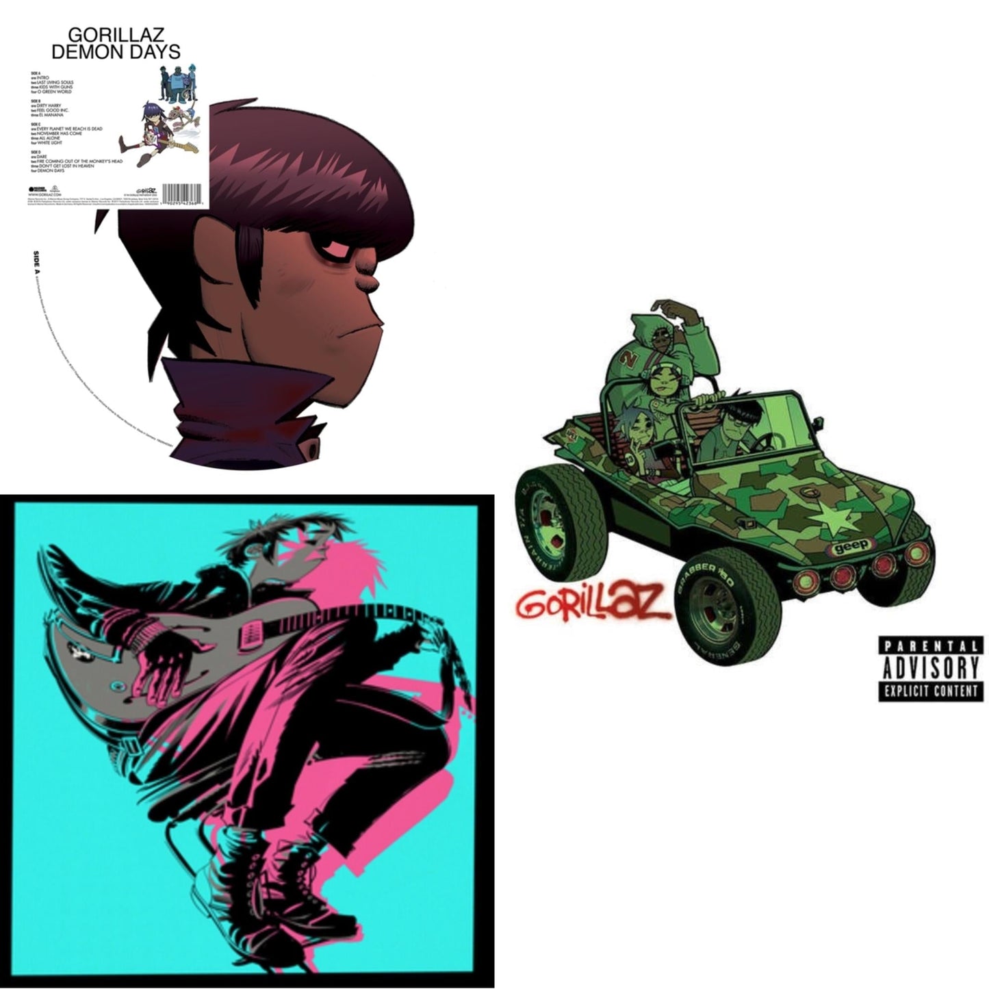 Demon Days (Picture Disc/2LP) & Now Now (180G/Dl Code) & Gorillaz
