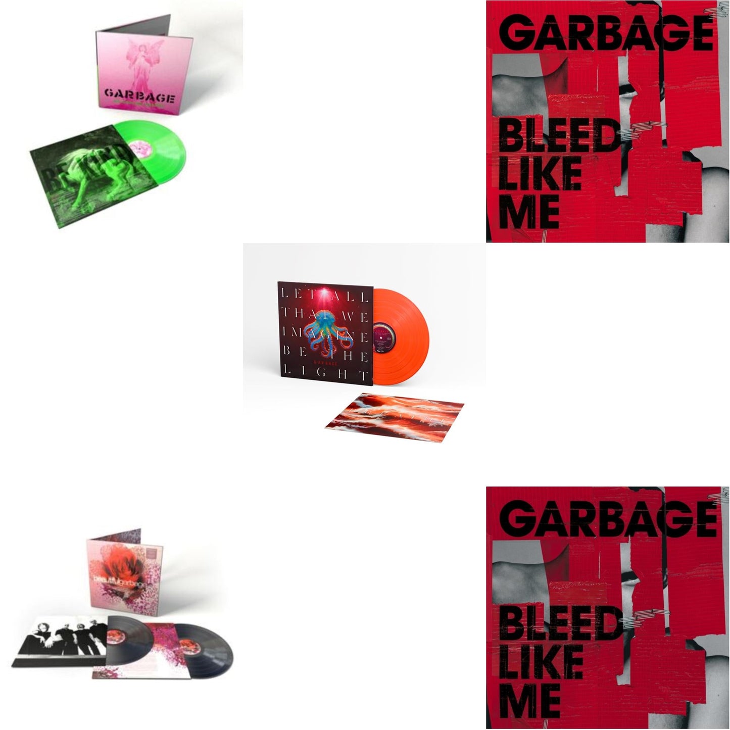 No Gods No Masters (X) (Green LP Vinyl) & Beautifulgarbage (2LP/180G/20Th Anniversary/Remastered/Import) & Let All That We Imagine Be The Light (Orange LP Vinyl) & Bleed Like Me & Bleed Like Me (Expanded Edition) (2LP)