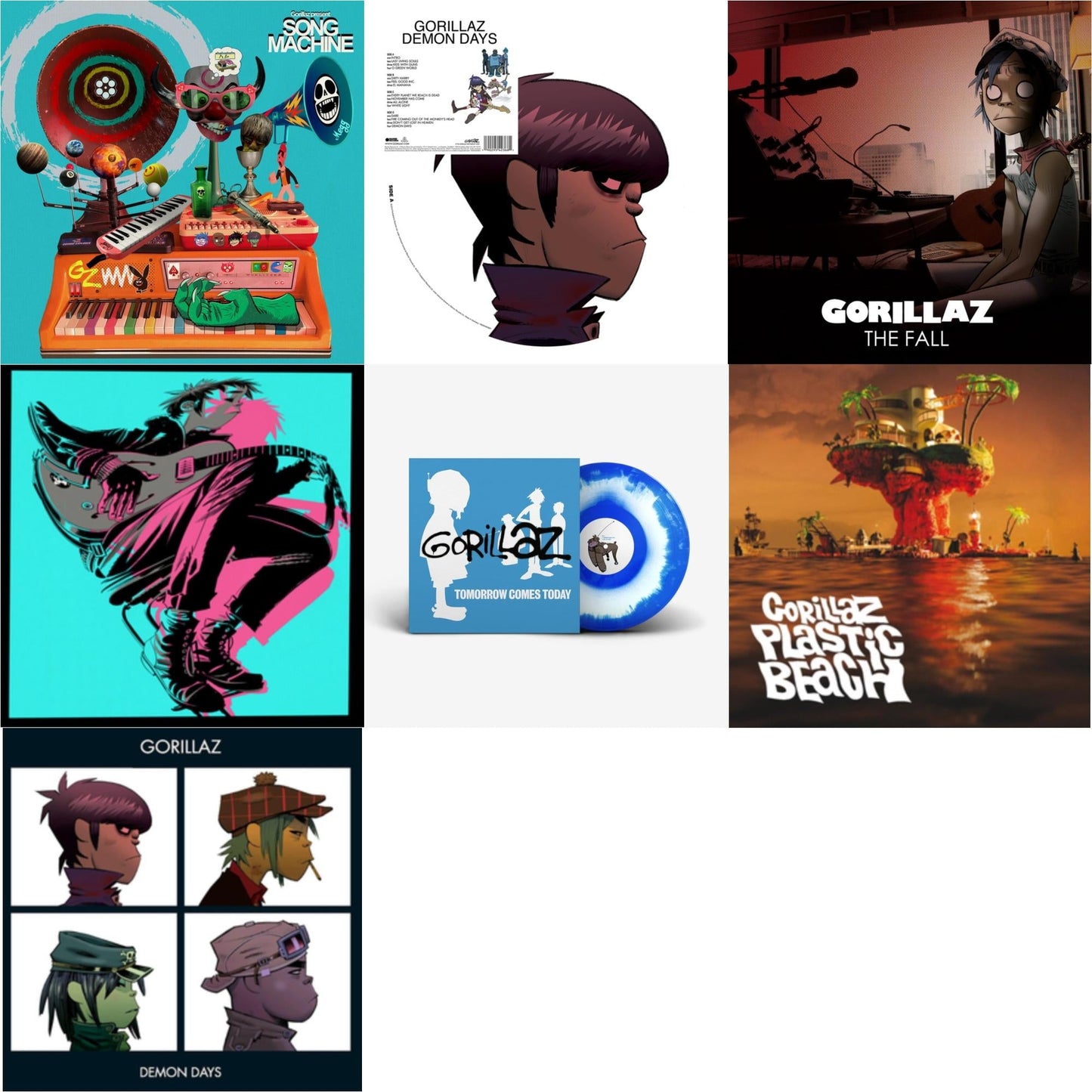 Song Machine: Season One & Demon Days (Picture Disc/2LP) & Fall & Now Now (180G/Dl Code) & Tomorrow Comes Today Ep (White & Blue Color In Color LP Vinyl) & Plastic Beach & Demon Days (2LP)