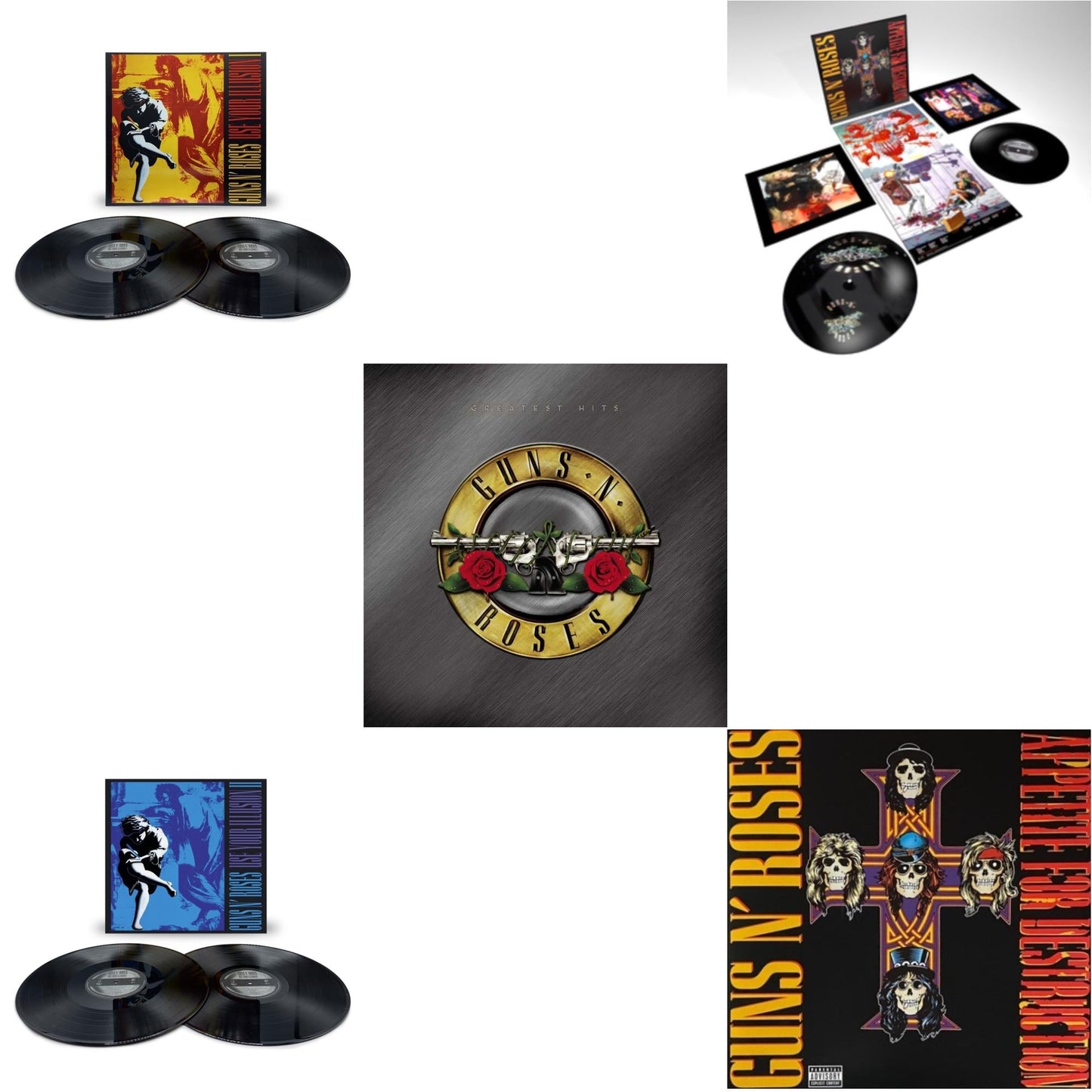 Use Your Illusion I (X) (2LP) & Use Your Illusion Ii (X) (2LP) & Greatest Hits (2LP) & Appetite For Destruction (2LP) & Appetite For Destruction