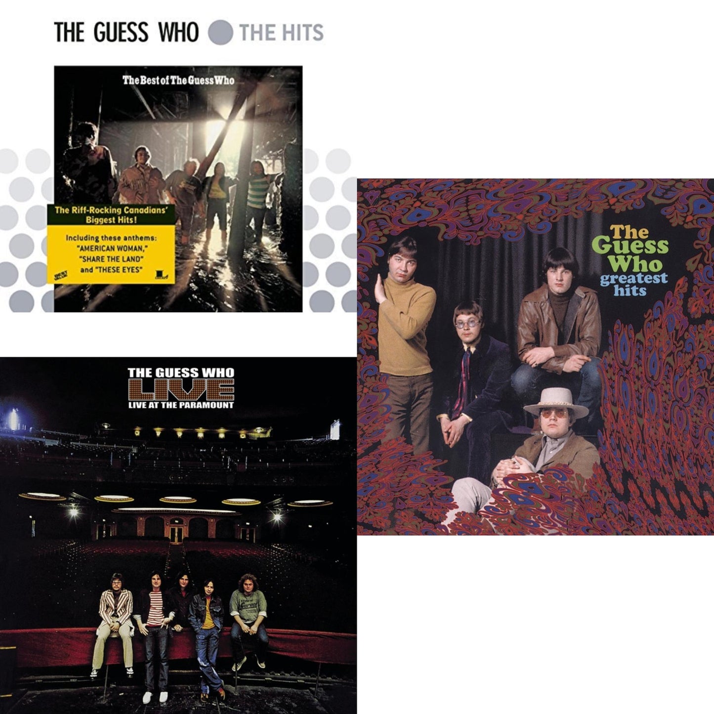 Best Of Guess Who & Live At The Paramount & Greatest Hits