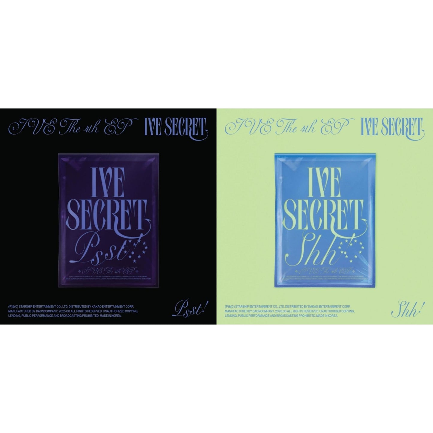 Ive The 4Th Ep Ive Secret (Psst! Ver.) & Ive The 4Th Ep Ive Secret (Shh Ver.)