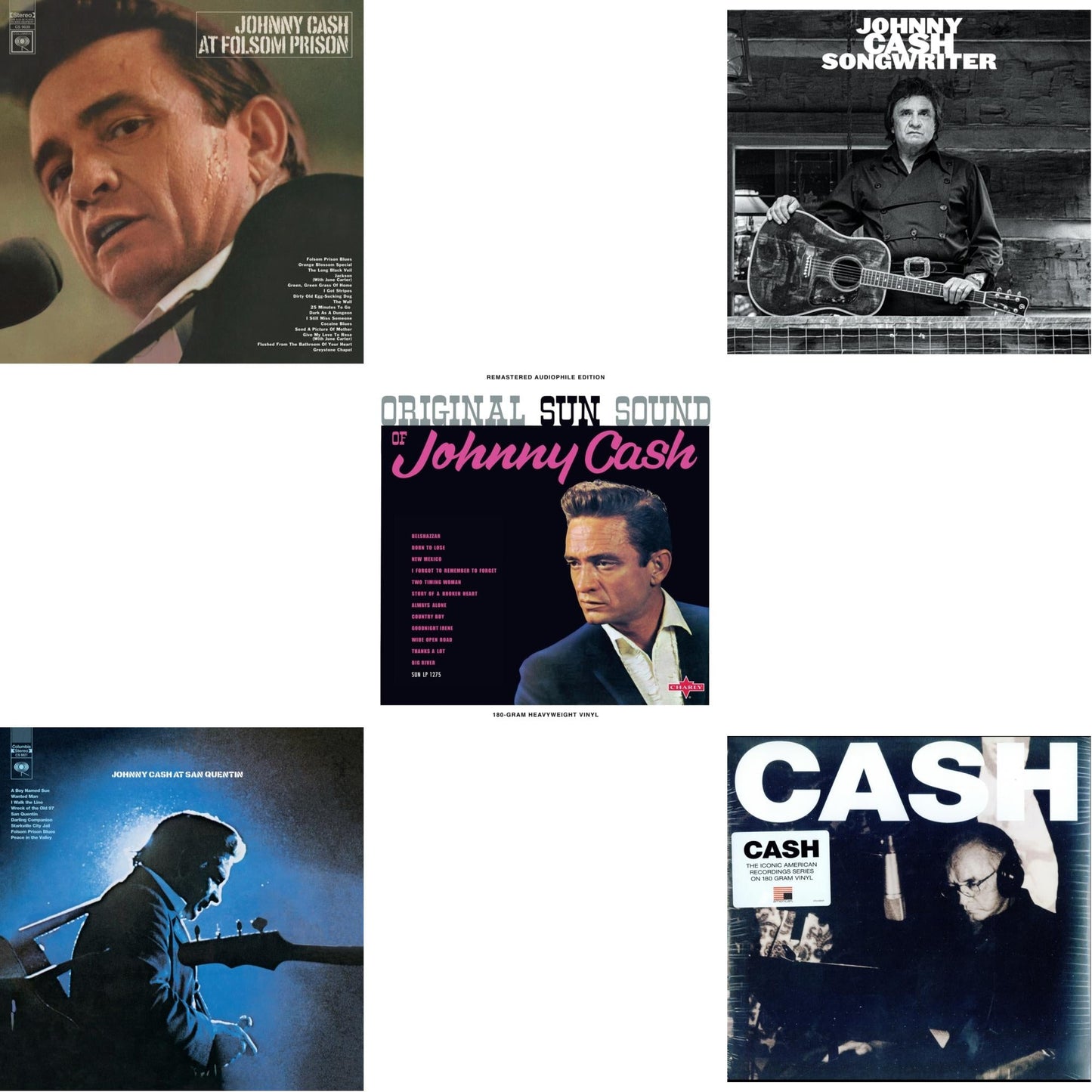 At Folsom Prison & At San Quentin & Original Sun Sound Of Johnny Cash & Songwriter & American V: A Hundered Ways