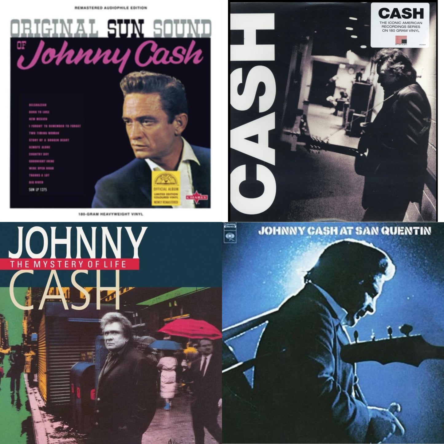 Original Sun Sound Of Johnny Cash (Translucent Violet LP Vinyl) & American Iii: Soitary Man & Mystery Of Life & At San Quentin