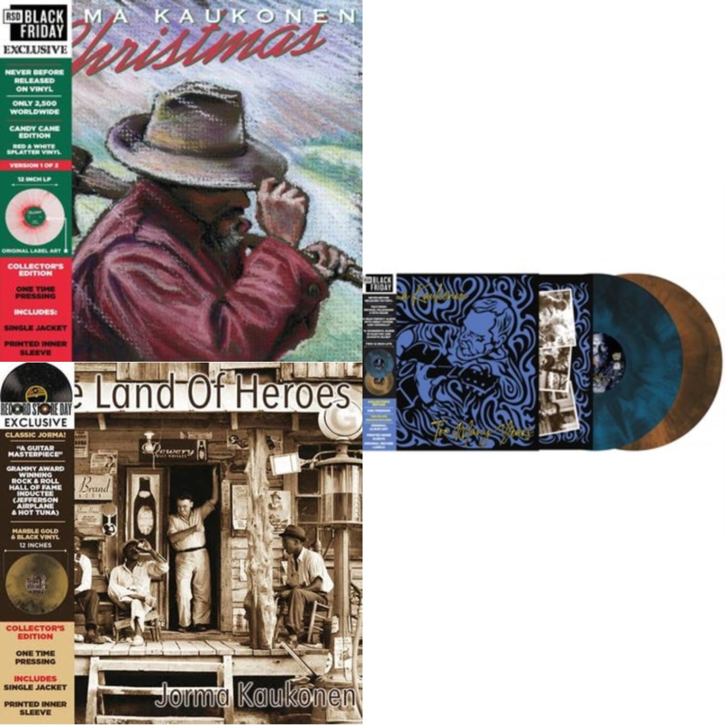Christmas… (Candy Cane Edition) & Land Of Heroes (Deluxe/Hazed Gold & Black LP Vinyl) & Too Many Years (Deluxe/1-Blue/Black/2-Brown/Black Smoke LP Vinyl) (Rsd)