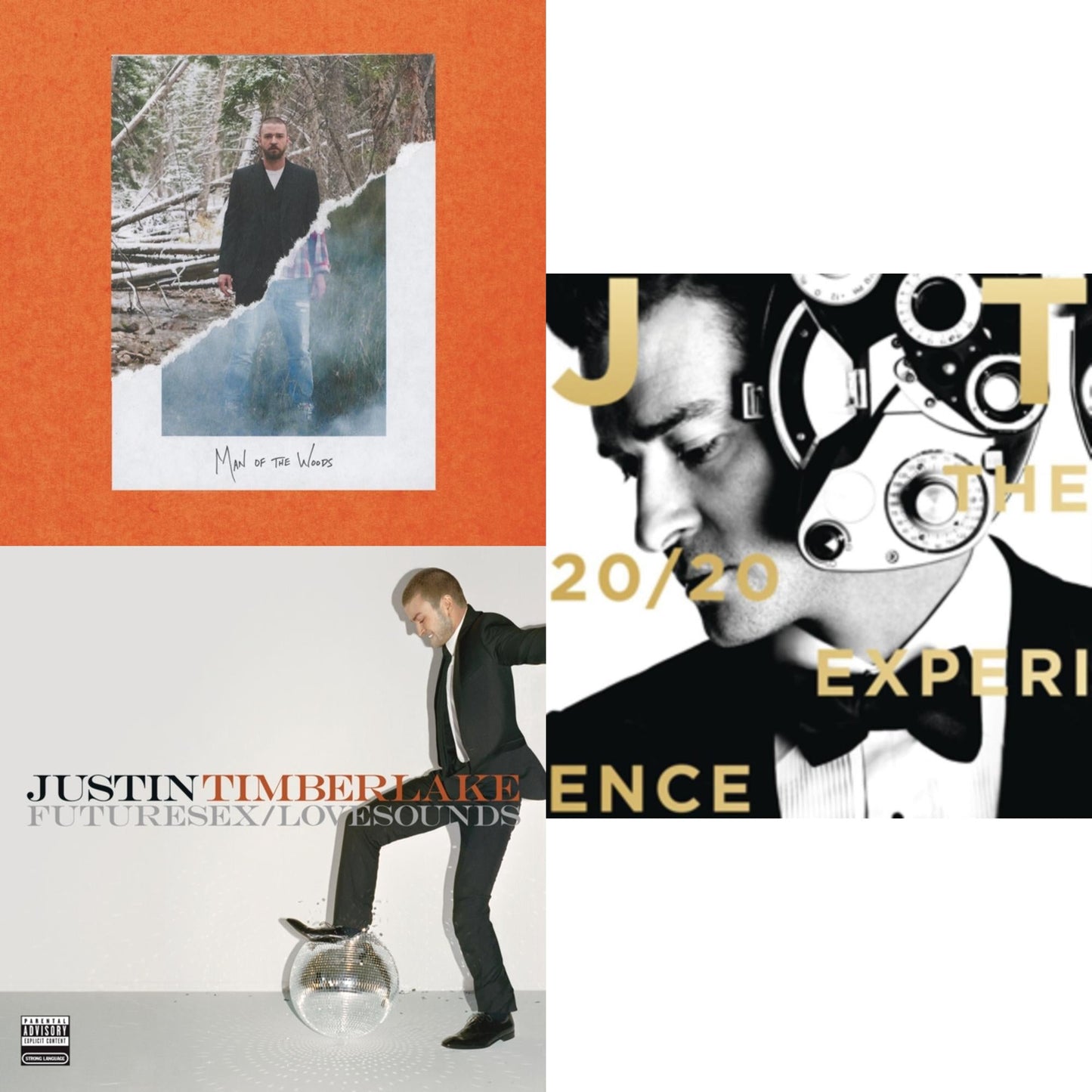 Man Of The Woods (140G/Dl Code) & Futuresex / Lovesounds (Pa/2LP/Gatefold) & 20/20 Experience (2LP/Gatefold)