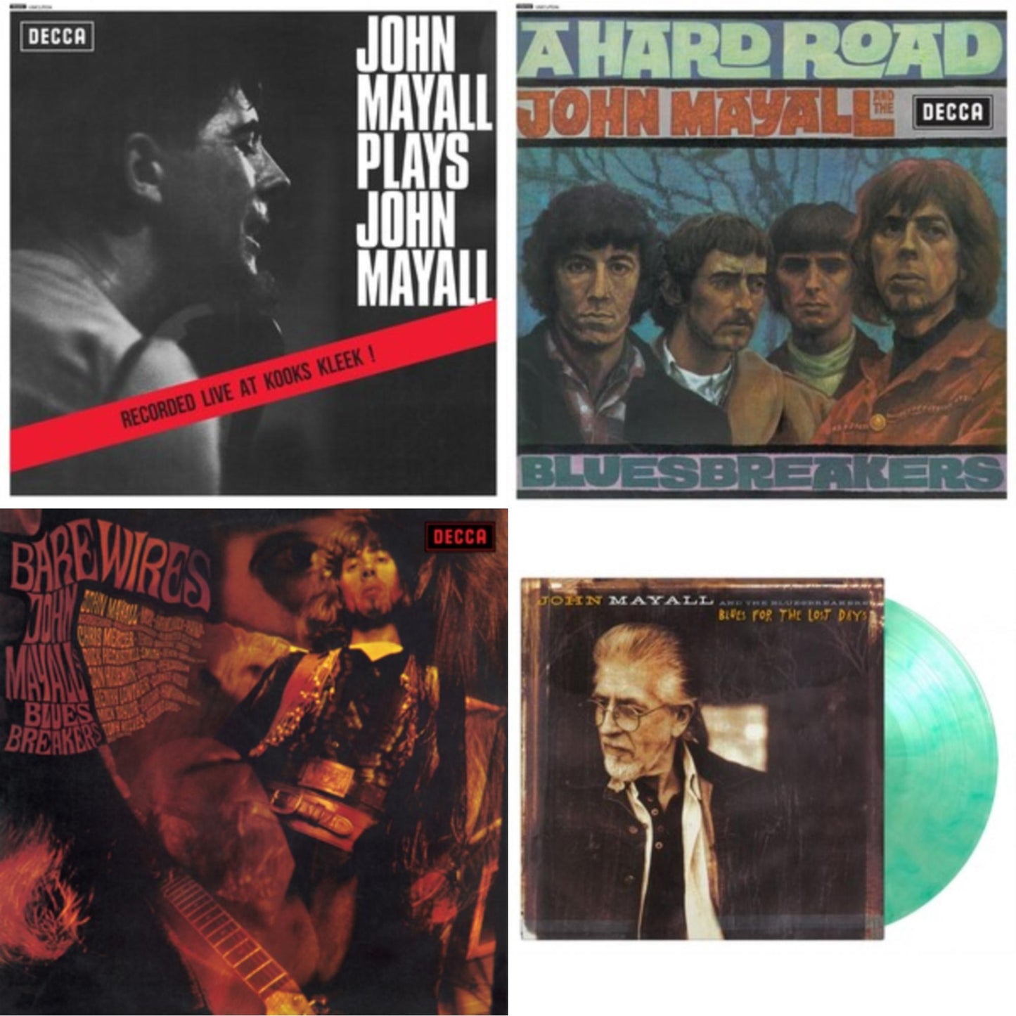 John Mayall Plays John Mayall & Hard Road & Bare Wires & Blues For The Lost Days (Green Marbled LP Vinyl/180G)
