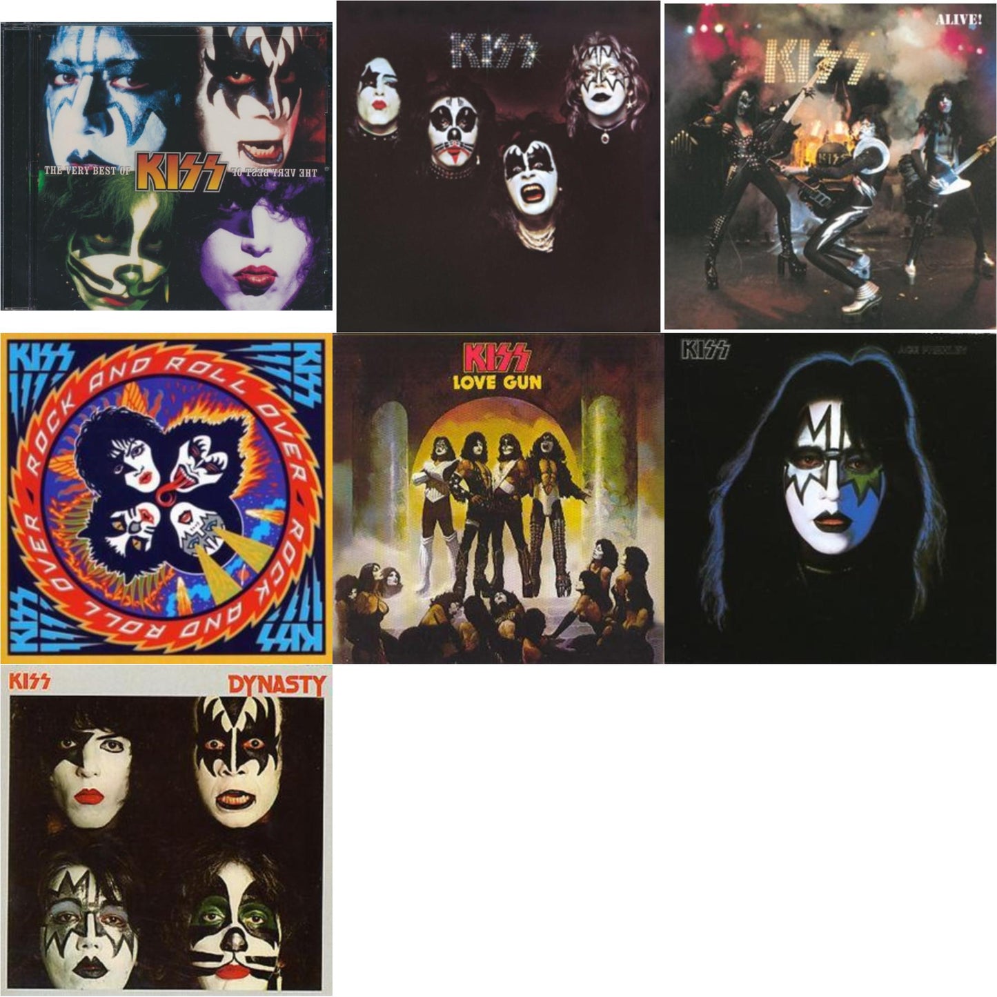 Very Best Of Kiss & Kiss & Alive & Rock & Roll Over & Love Gun & Ace Frehley & Dynasty