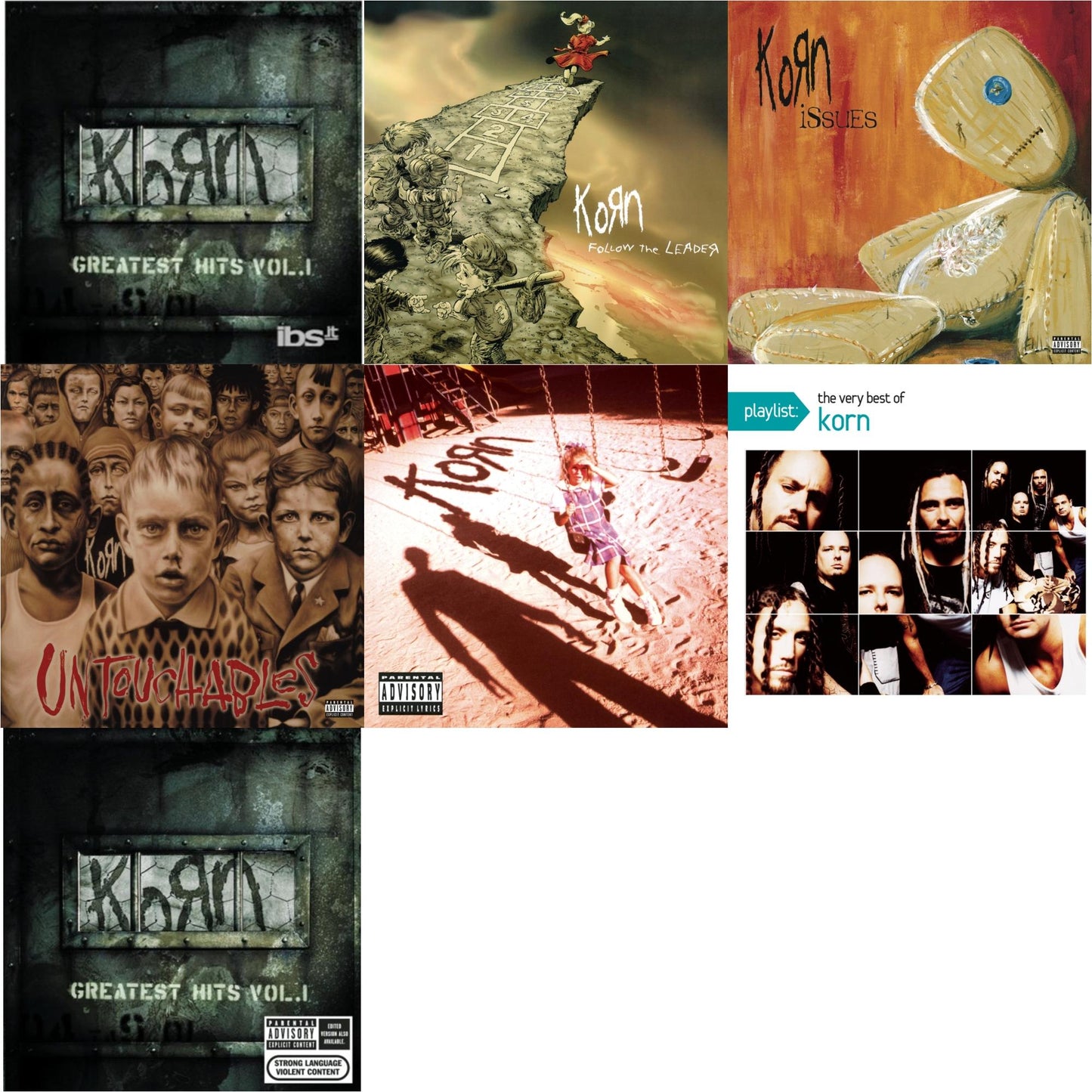Greatest Hits Vol.1 & Greatest Hits Vol.1 & Korn (Explicit) & Issues (Explicit) & Untouchables & Playlist: Very Best Of Korn & Follow The Leader