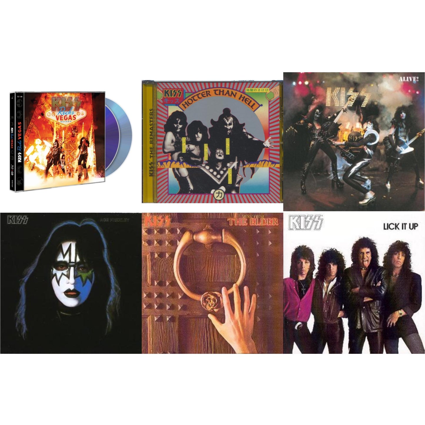 Kiss Rocks Vegas (Blu-Ray/CD) & Hotter Than Hell & Alive & Ace Frehley & Music From Elder & Lick It Up