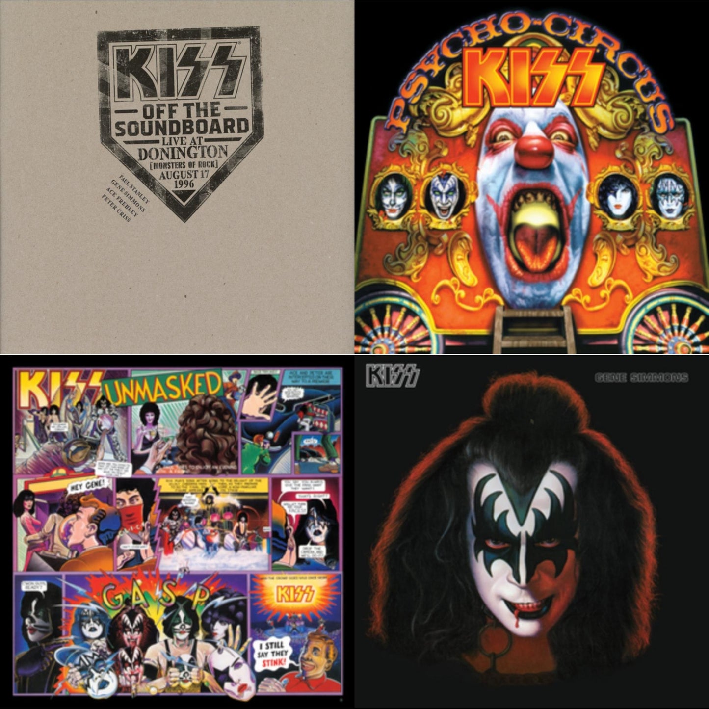 Kiss Off The Soundboard: Donington 1996 (Live) (3LP) & Psycho Circus & Unmasked & Gene Simmons