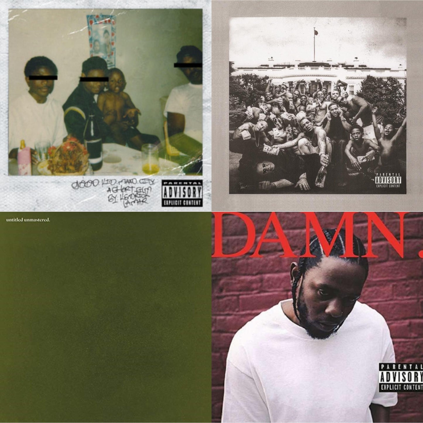 Good Kid, M.A.A.D City (X) (10Th Anniversary Edition/2LP) & To Pimp A Butterfly & Untitled Unmastered & Damn. (X) (2LP/180G)