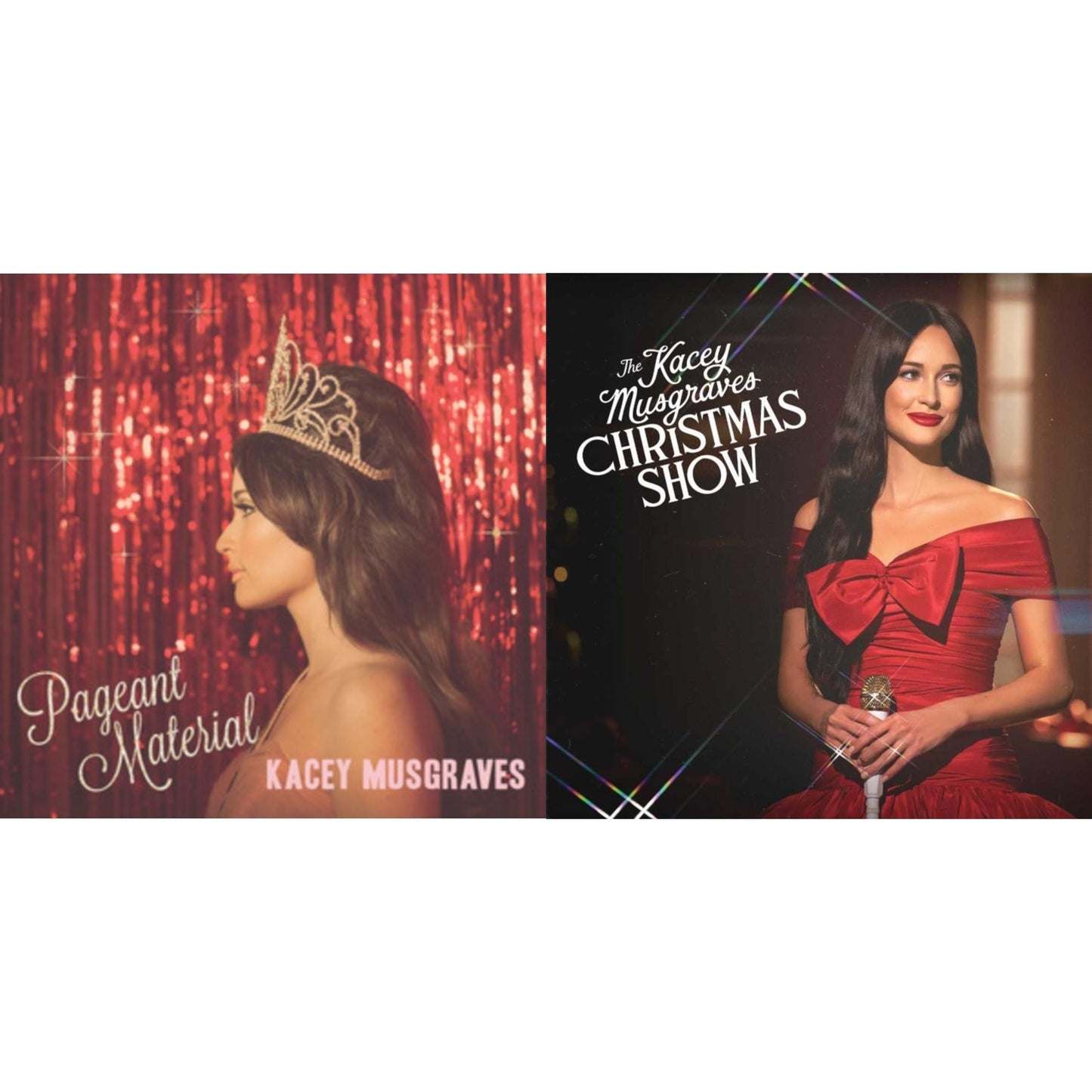 Pageant Material (10 Year Anniversary) (Clear Gold Glitter LP Vinyl) & Kacey Musgraves Christmas Show (White LP Vinyl)
