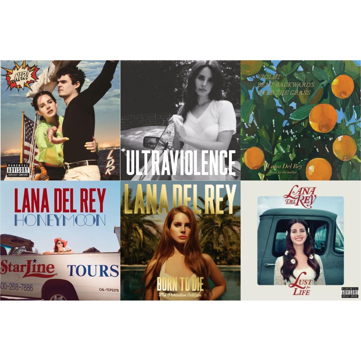 Violet Bent Backwards Over The Grass & Nfr! & Born To Die (Paradise Edition) & Ultraviolence & Honeymoon & Lust For Life