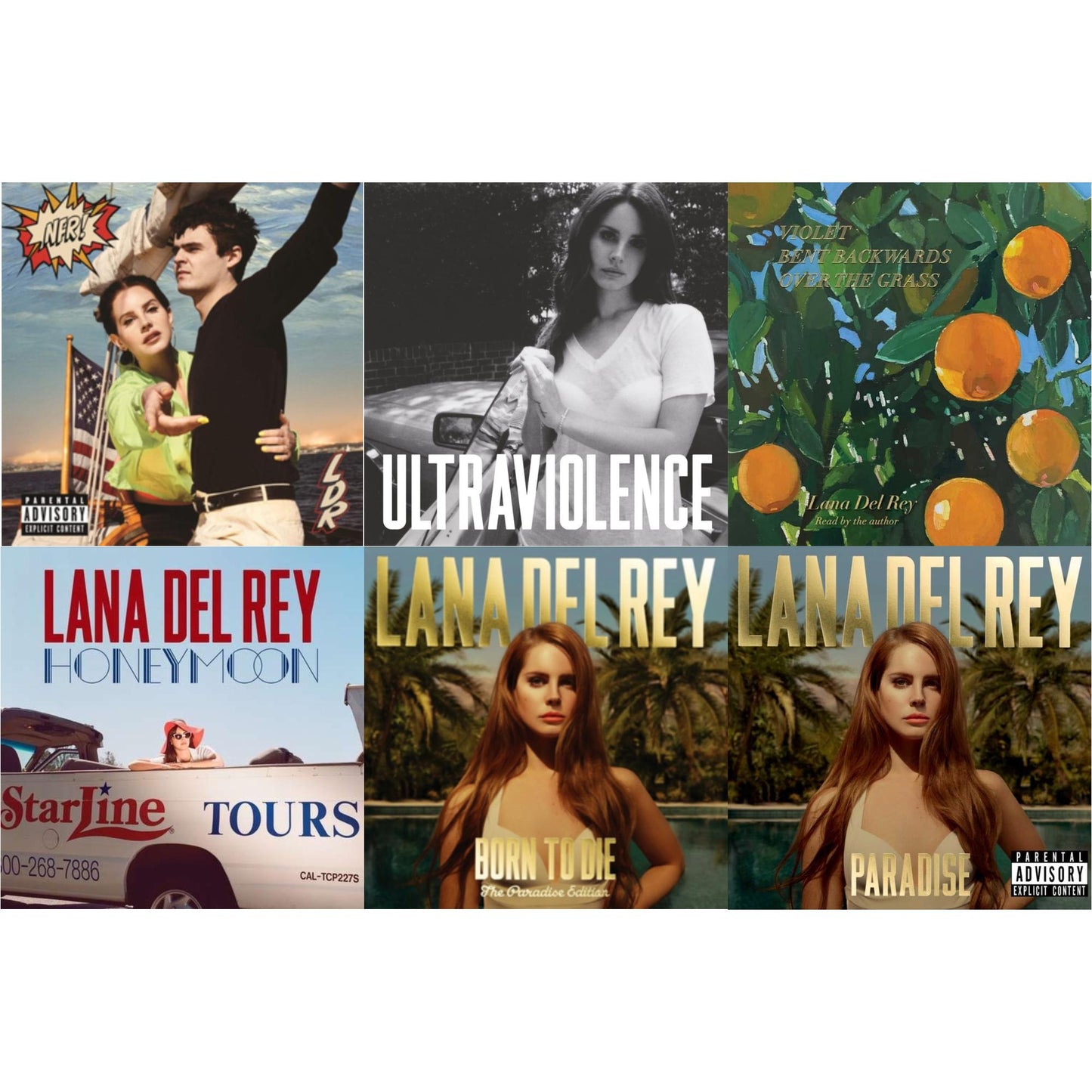 Violet Bent Backwards Over The Grass & Nfr! & Born To Die (Paradise Edition) & Paradise & Ultraviolence & Honeymoon