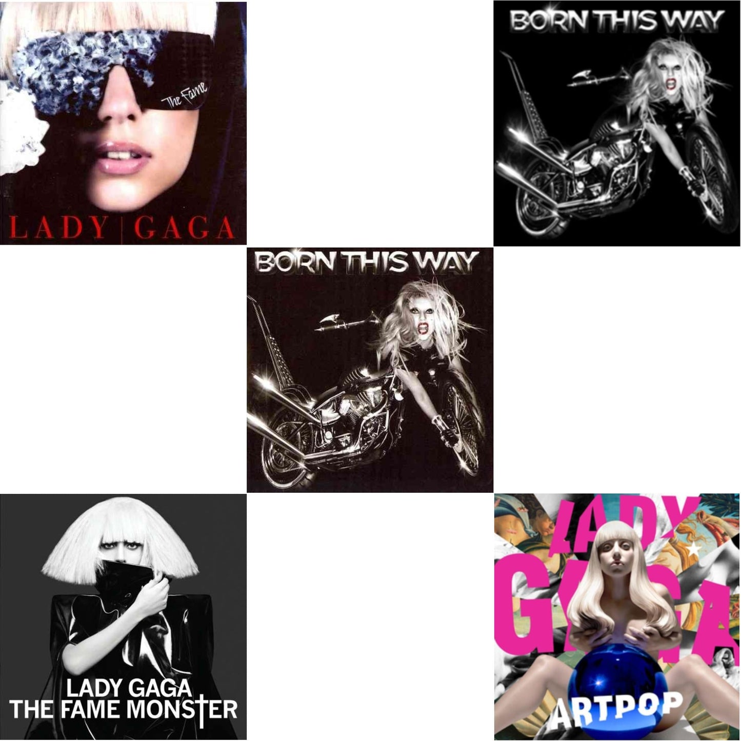 Fame & Fame Monster & Born This Way & Born This Way & Artpop (X) (Updated)