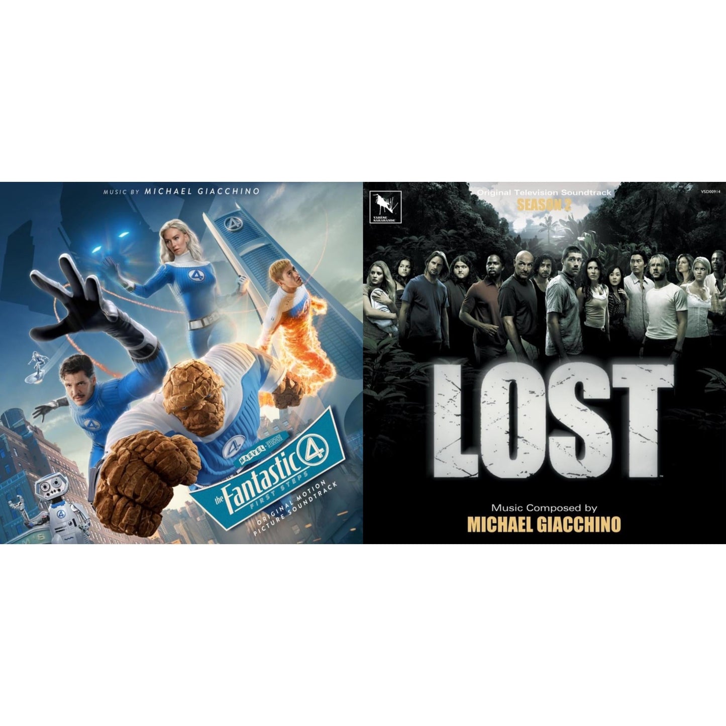 Fantastic Four: First Steps (Ost) (Blue Marble/Orange Marble Vinyl/2LP) & Lost: Season 2 (Original Television Ost) (Clear Smoke Vinyl/2LP)