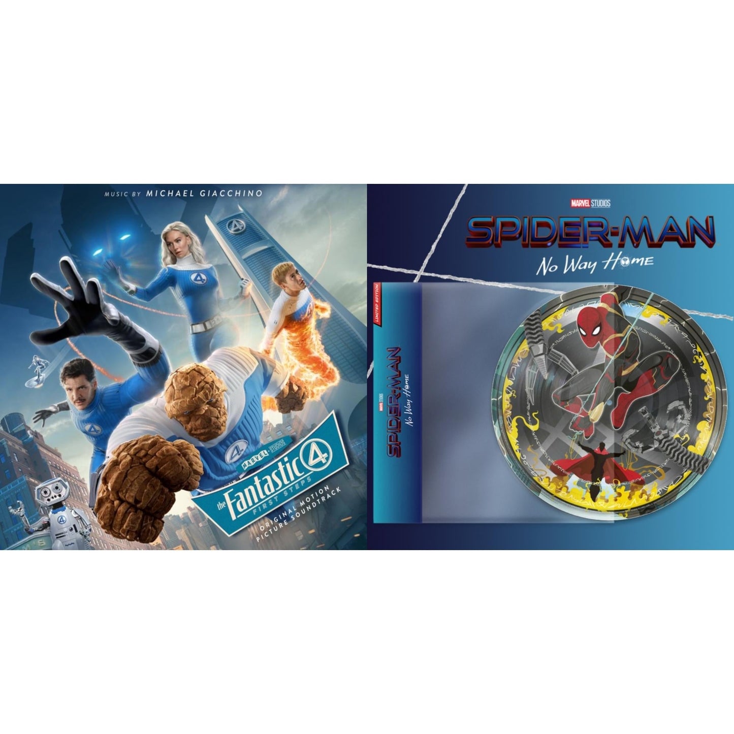 Fantastic Four: First Steps (Ost) (Blue Marble/Orange Marble Vinyl/2LP) & Spider-Man: No Way Home Ost (Picture Disc LP Vinyl)