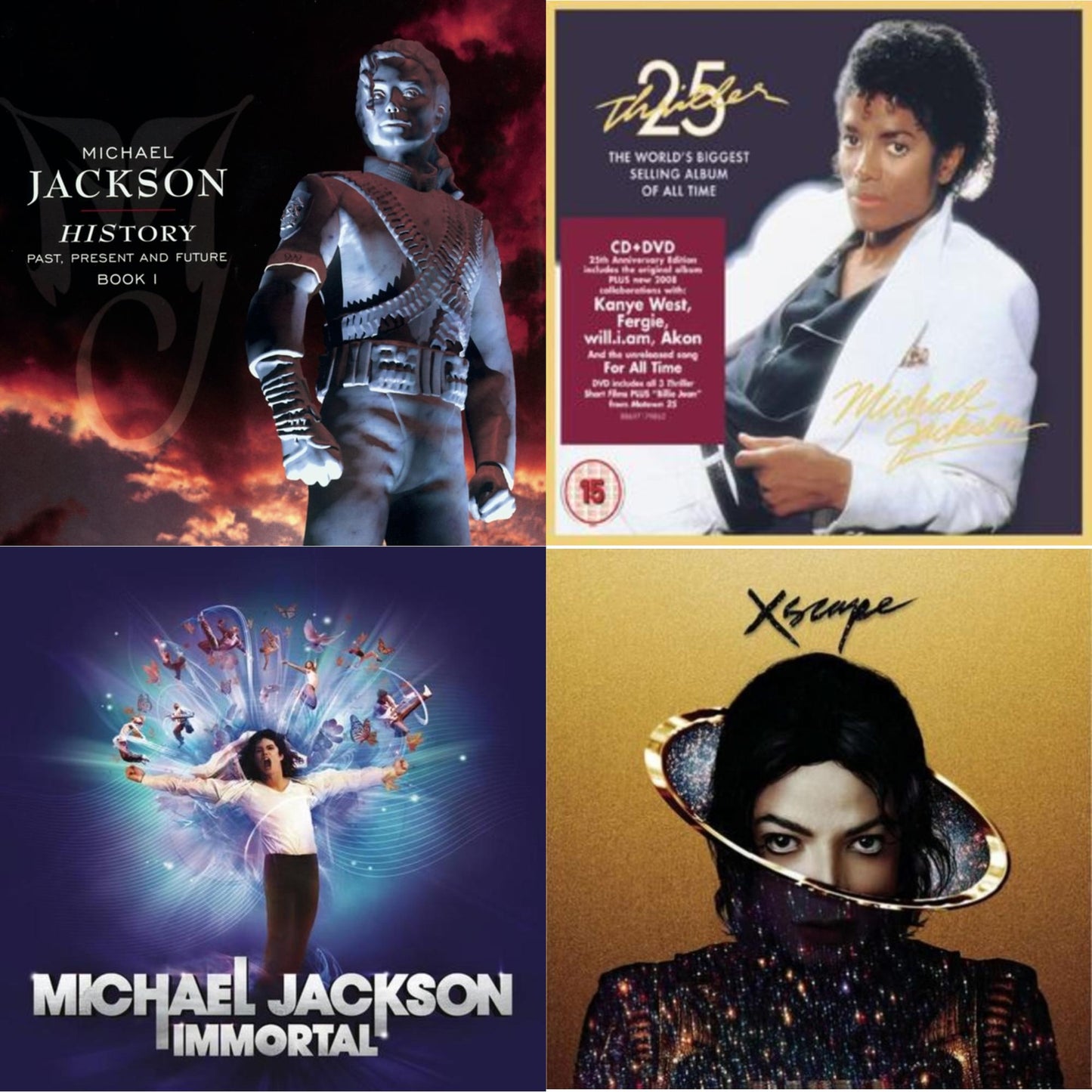 History: Past Present & Future Book 1 & Thriller (25Th Anniversary Legacy Edition) & Immortal & Xscape