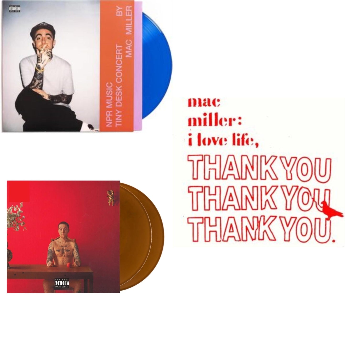 Npr Music Tiny Desk Concert (Translucent Blue LP Vinyl/B-Side Etching/Insert) & Watching Movies With The Sound Off (Brown Vinyl/2LP) & I Love Life, Thank You (Clear LP Vinyl)