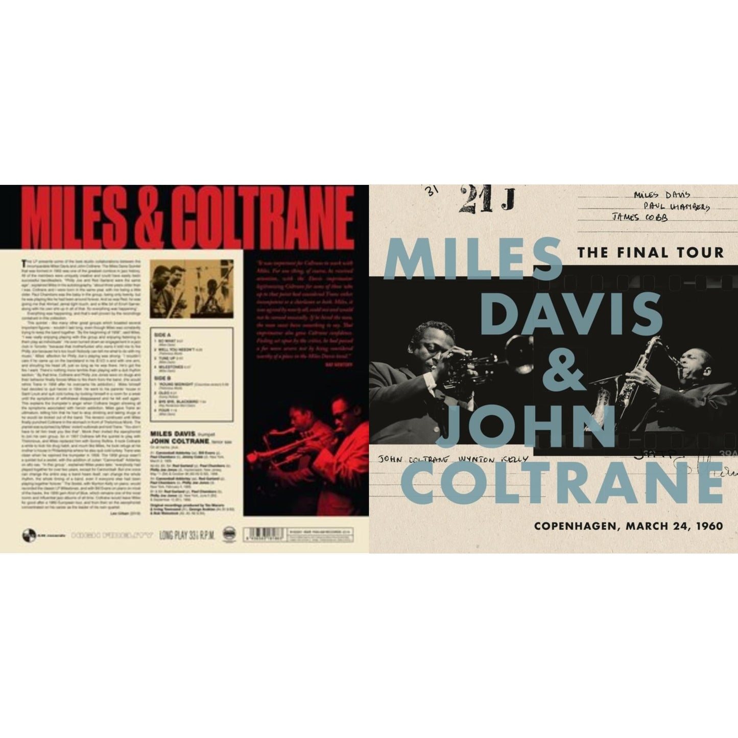 Miles & Coltrane (180G Dmm Remaster) & Final Tour: Copenhagen, March 24, 1960 (140G/Dl Code)