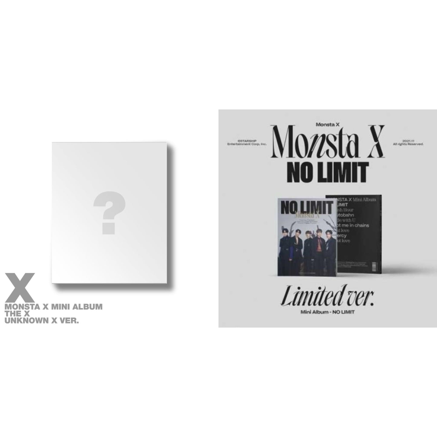 X (Unknown X Ver.) & No Limit (Limited Ver.)