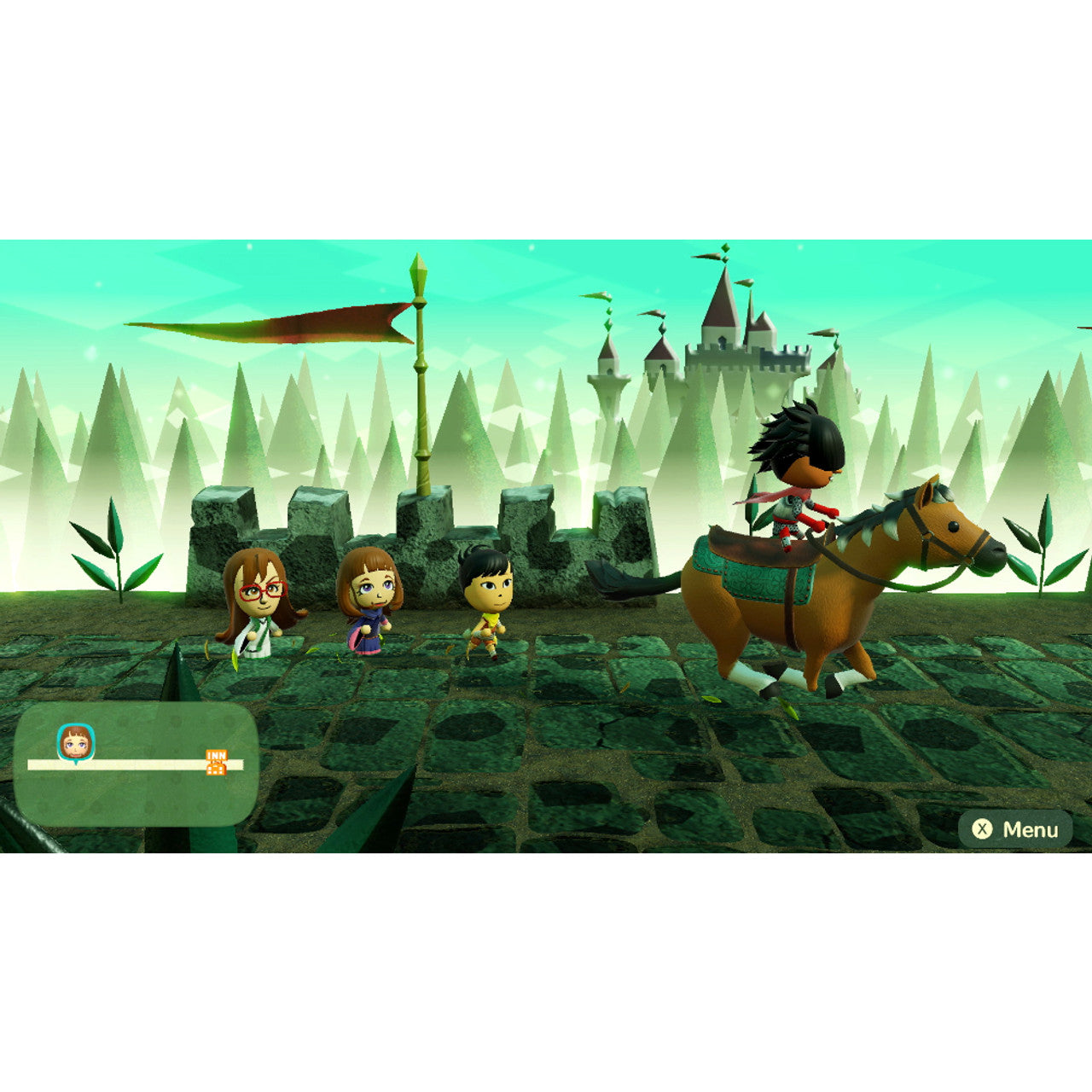 This is brand new.Star in your own adventure alongside…anyone! Choose Mii™ characters to cast as allies and enemies as you venture forth to bring down the face-stealing Dark Lord. Any Mii character you create can be used, and you can also add wigs and makeup to give your characters more…character.
