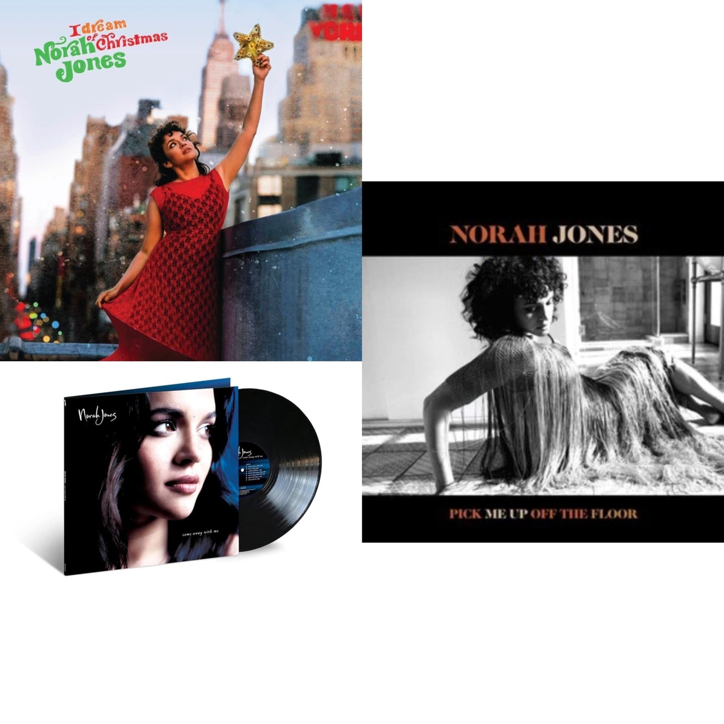 I Dream Of Christmas & Come Away With Me (20Th Anniversary) & Pick Me Up Off The Floor (Half Black/Half White LP Vinyl)