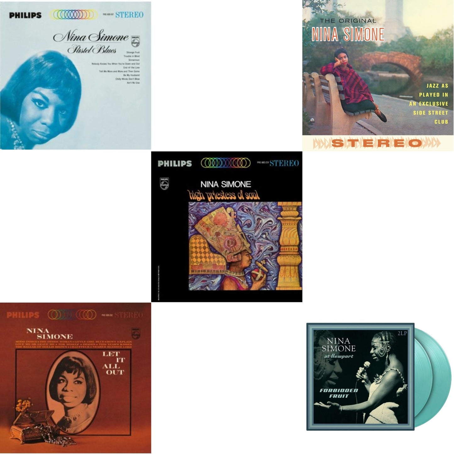 Pastel Blues & Let It All Out & High Priestess Of Soul & Little Girl Blue (Limited Edition/Crystar Clear LP Vinyl) & At Newport / Forbidden Fruit (2LP/180G/Solid Turquiose Vinyl)