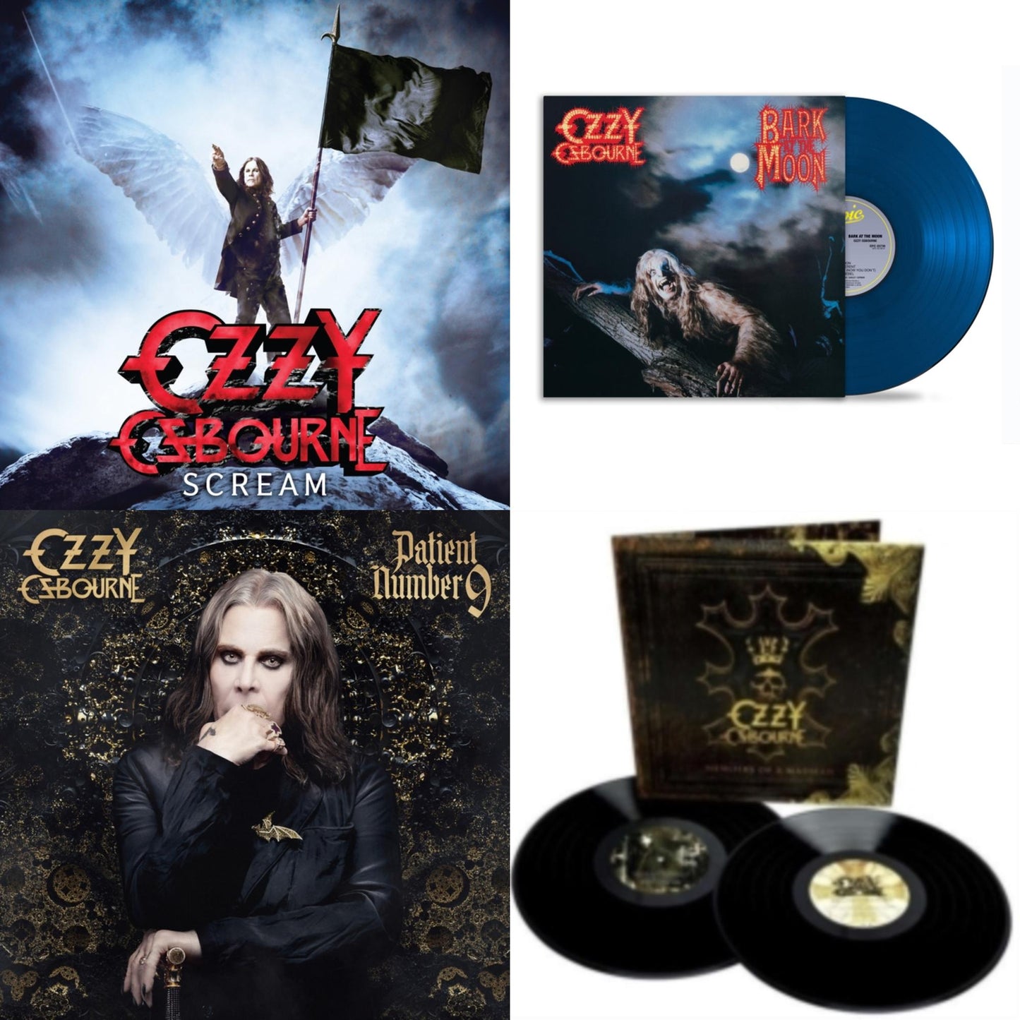 Scream (2LP) & Bark At The Moon (40Th Anniversary) (Translucent Cobalt Blue LP Vinyl) & Patient Number 9 (2LP/Crystal Clearvinyl) & Memoirs Of A Madman (2LP/180G/Gatefold)