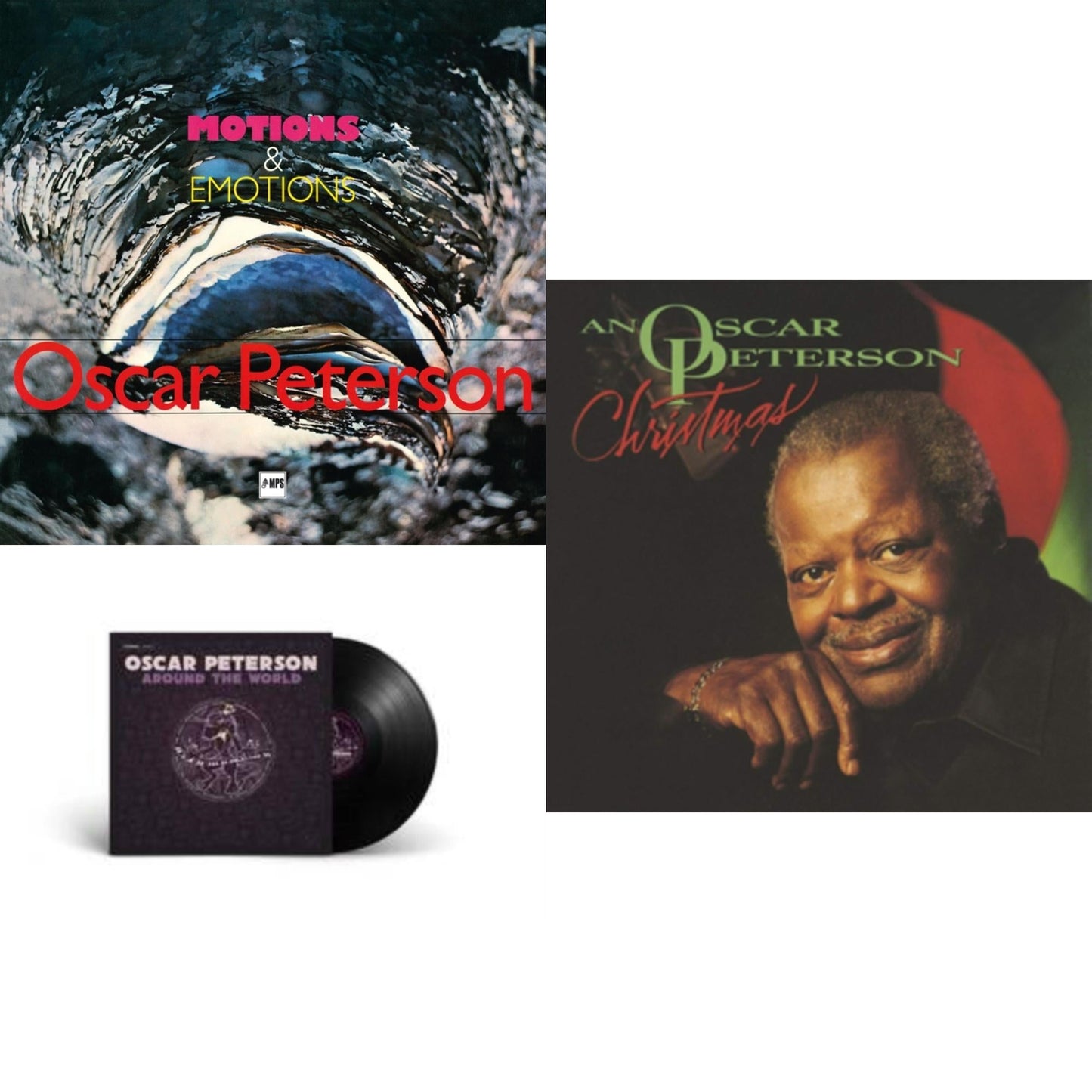 Motions & Emotions (Limited Edition/Numbered/Blue LP Vinyl) & Around The World & Oscar Peterson Christmas