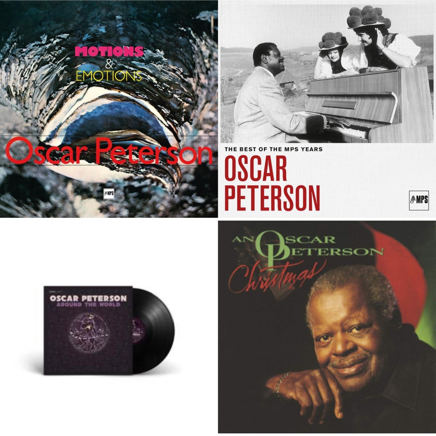 Motions & Emotions (Limited Edition/Numbered/Blue LP Vinyl) & Best Of Mps Years (2LP) & Around The World & Oscar Peterson Christmas