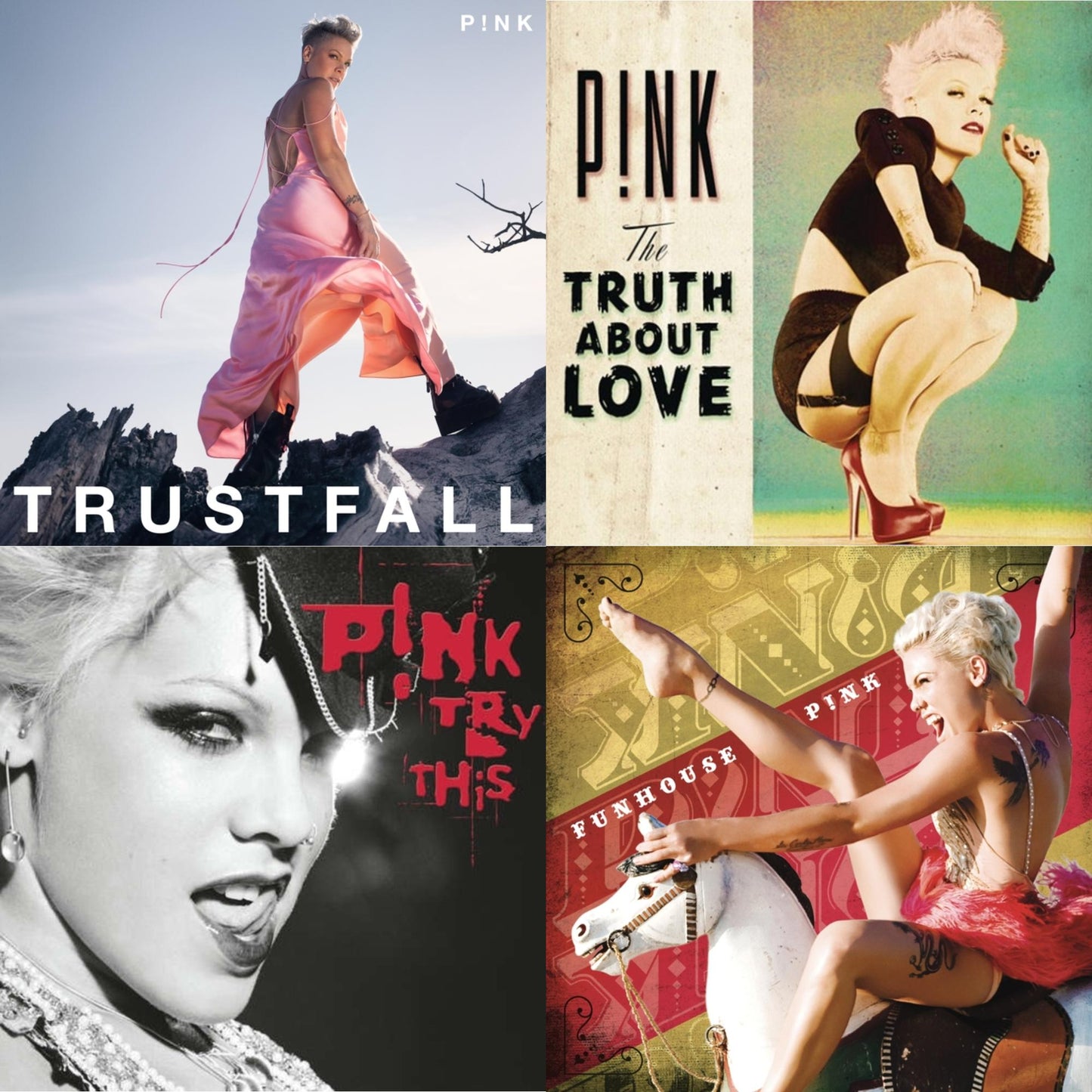 Trustfall & Truth About Love & Try This (2LP/Red Vinyl/150G/Dl Card) & Funhouse (Yellow LP Vinyl)(Dl Code)