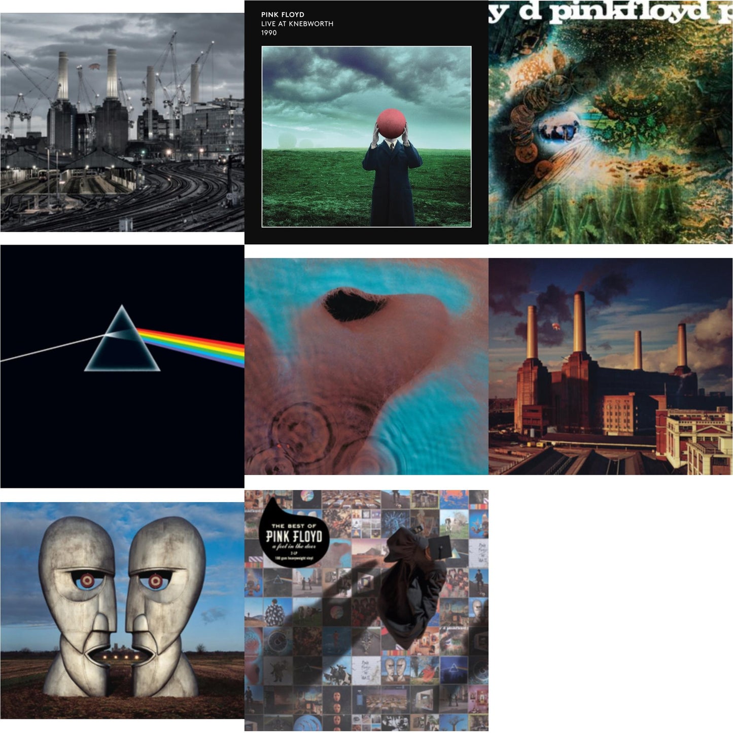 Pink Floyd - Animals (2018 Remix) (180G) & Live At Knebworth 1990 (2LP/180G/45 RPM) & Saucerful Of Secrets (Mono/180G) & Dark Side Of The Moon (50Th Anniversary Remaster) & Meddle (180G/Gatefold/2016 Version) & Animals (180G) (2016 Version) &