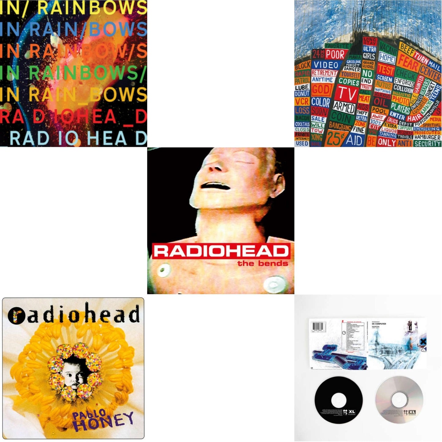 In Rainbows & Pablo Honey & Bends & Hail To The Thief & Ok Computer Oknotok