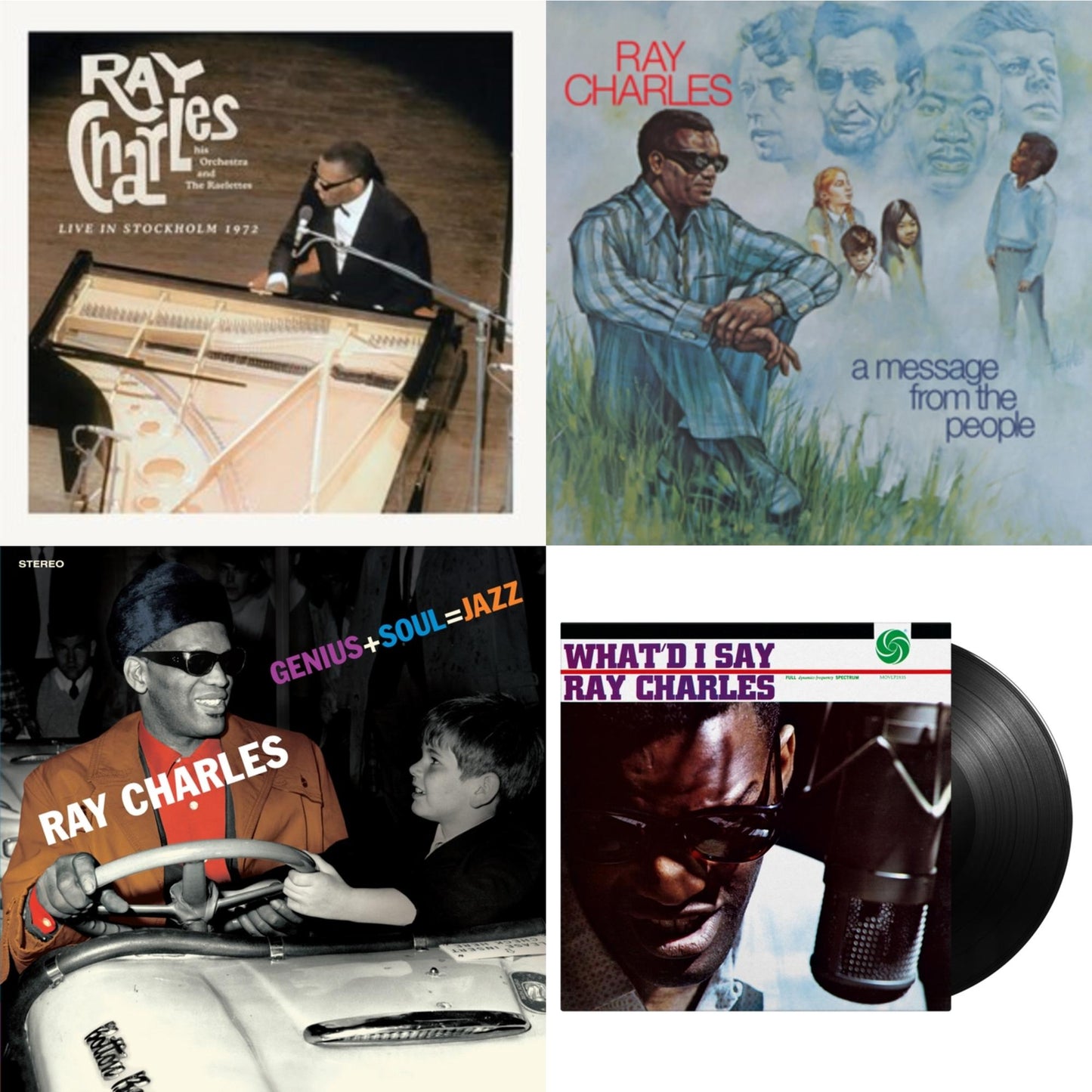 Live In Stockholm 1972 (140G) & Message From The People (140G) & Genius + Soul = Jazz (Orange LP Vinyl) & What'd I Say (180G)