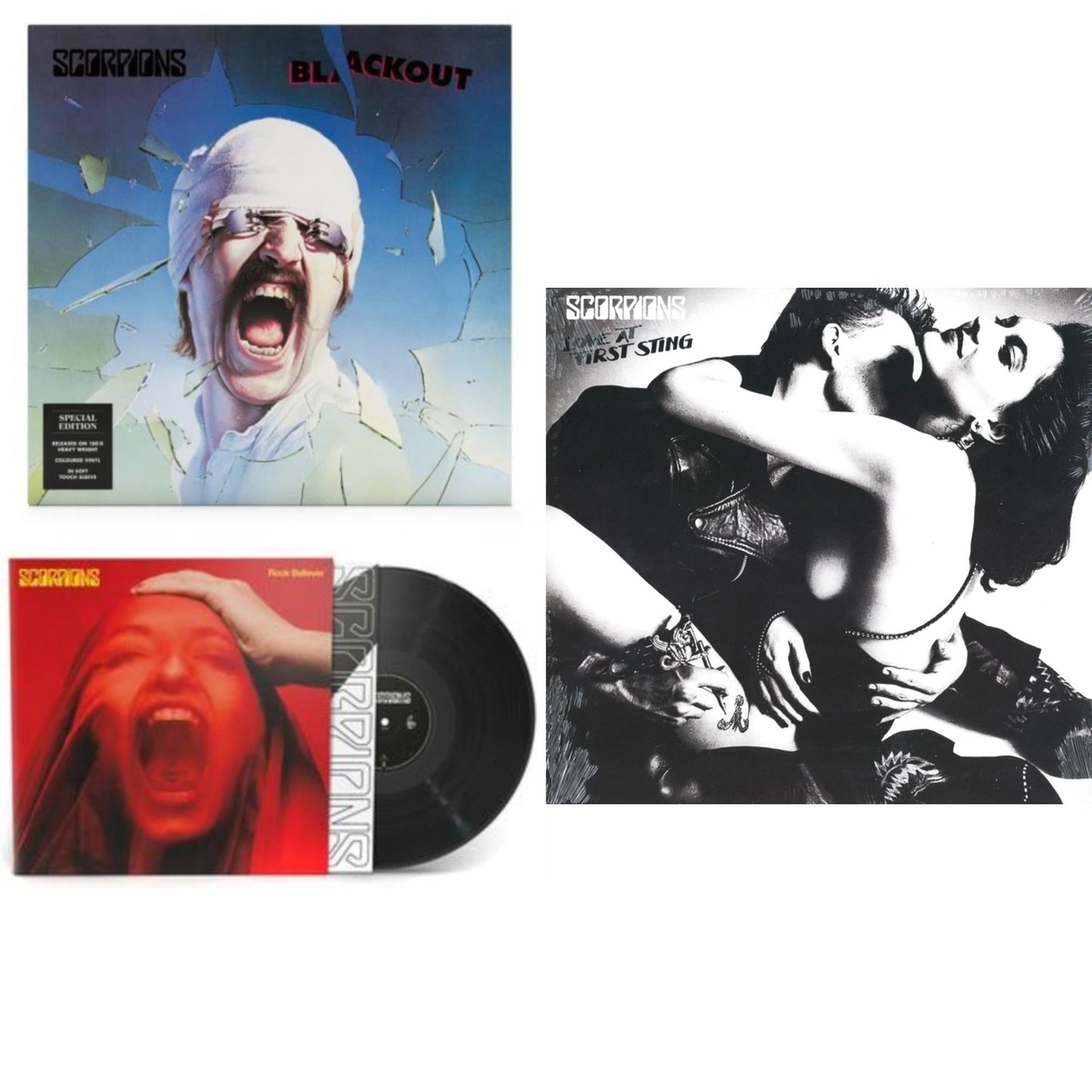 Blackout (Crystal Clear LP Vinyl) & Rock Believer & Love At First Sting