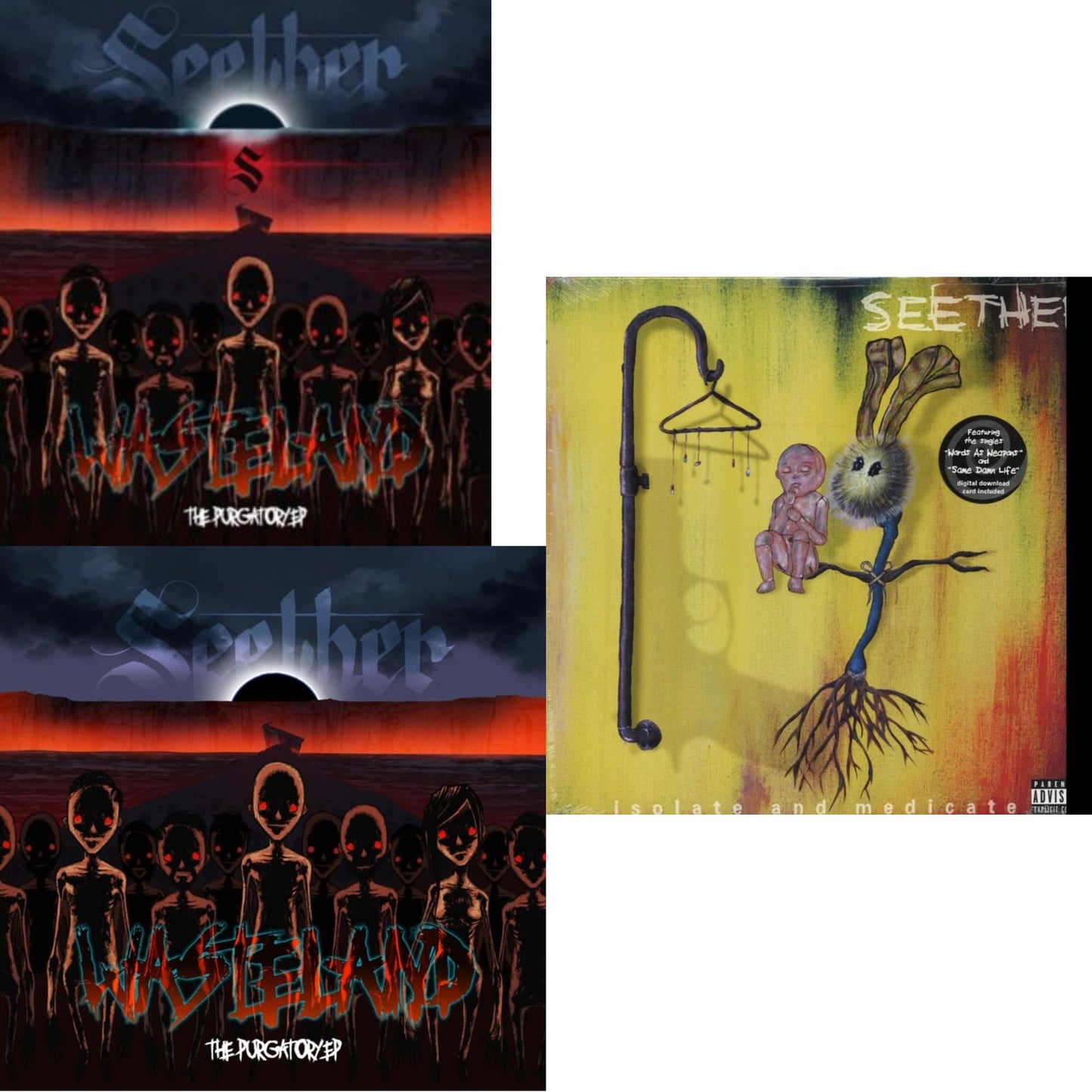 Wasteland - The Purgatory Ep & Wasteland: The Purgatory Ep (Clear/Smoky White Swirl LP Vinyl/45 RPM) & Isolate & Medicate
