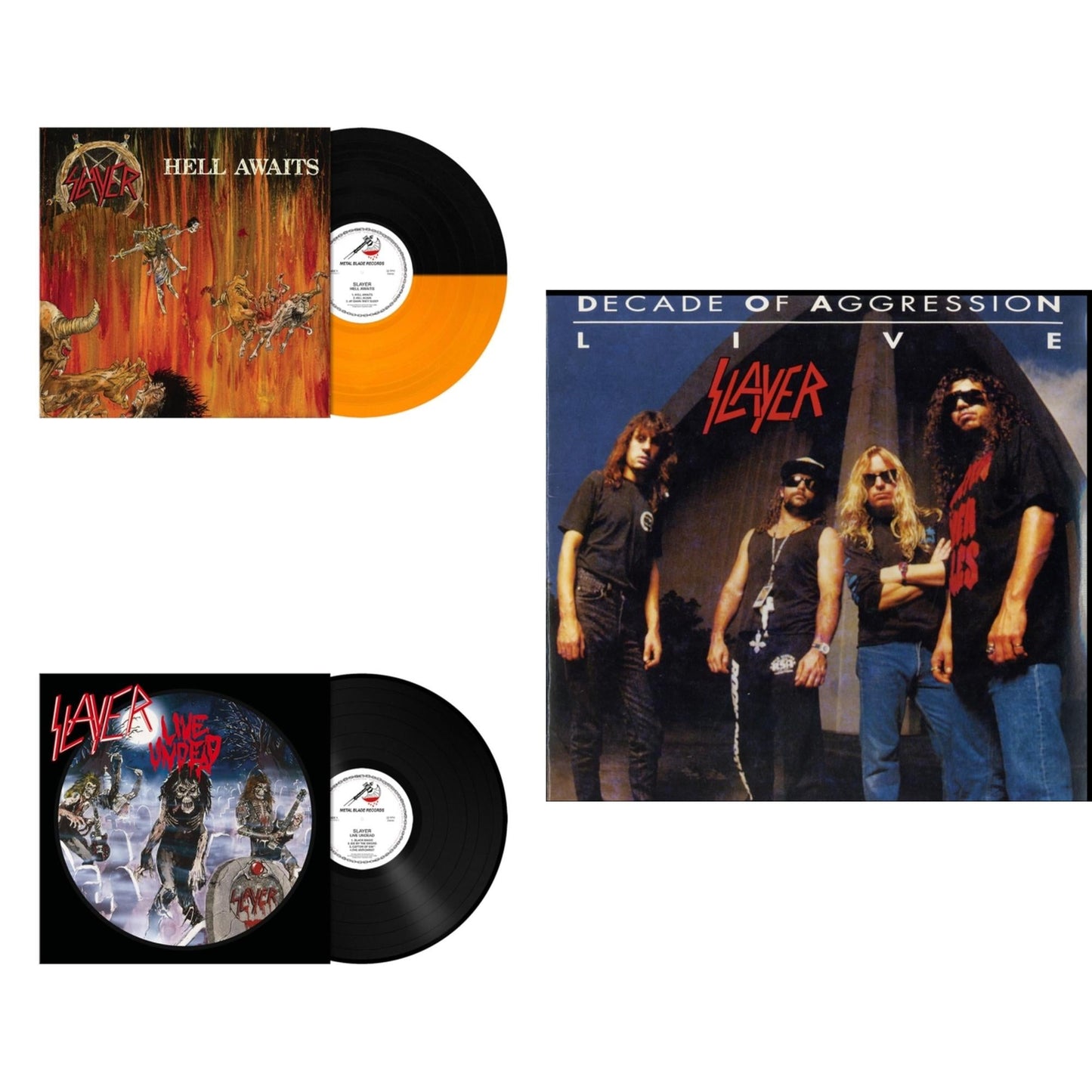 Hell Awaits (Transparent Orange & Black Split LP Vinyl) & Live Undead (180G) & Live: Decade Of Aggression