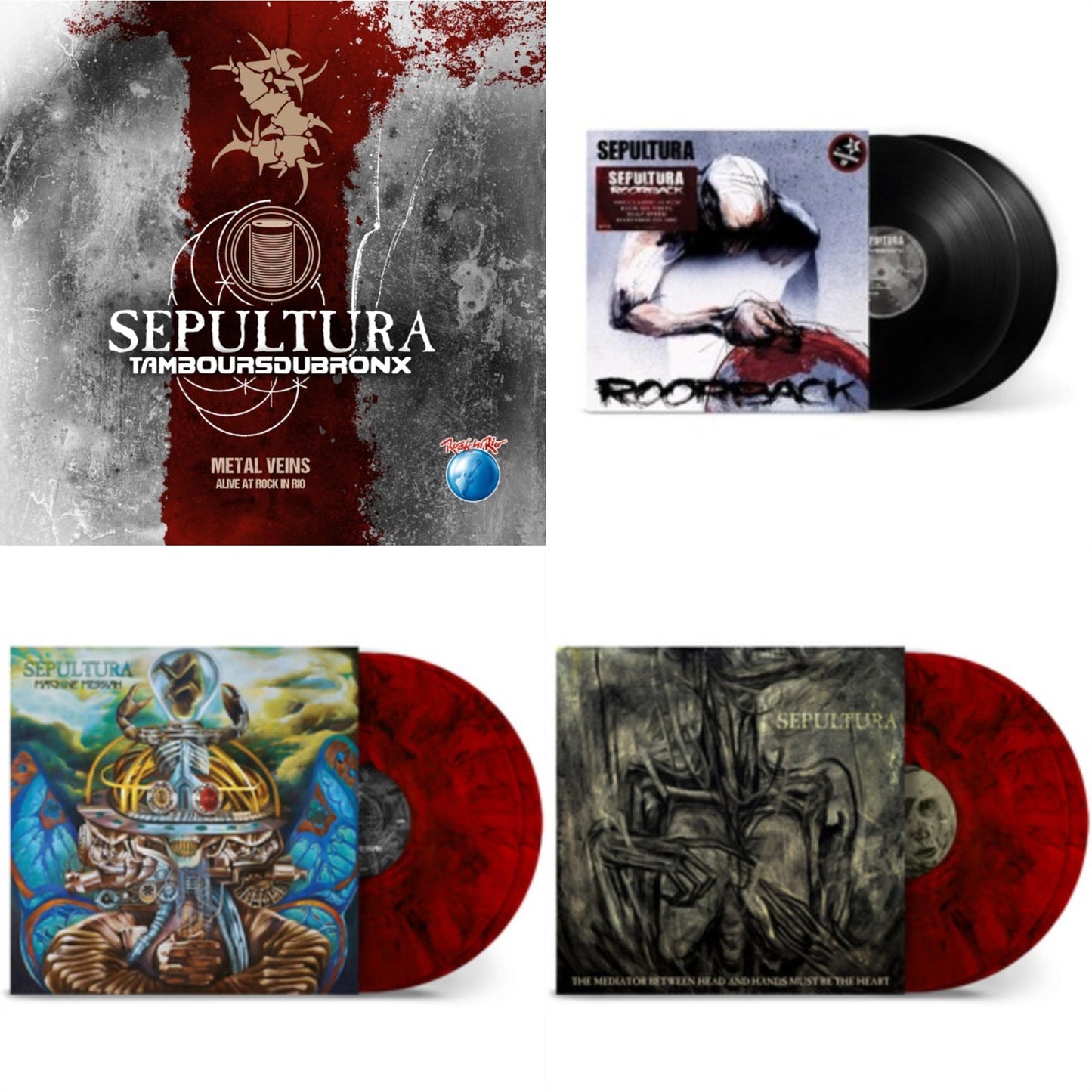 Metal Veins - Alive At Rock In Rio (Limited/2LP) & Roorback & Machine Messiah (40Th Anniversary Edition/Red LP Vinyl) & Mediator Between Head & Hands Must Be The Heart (Color LP Vinyl)