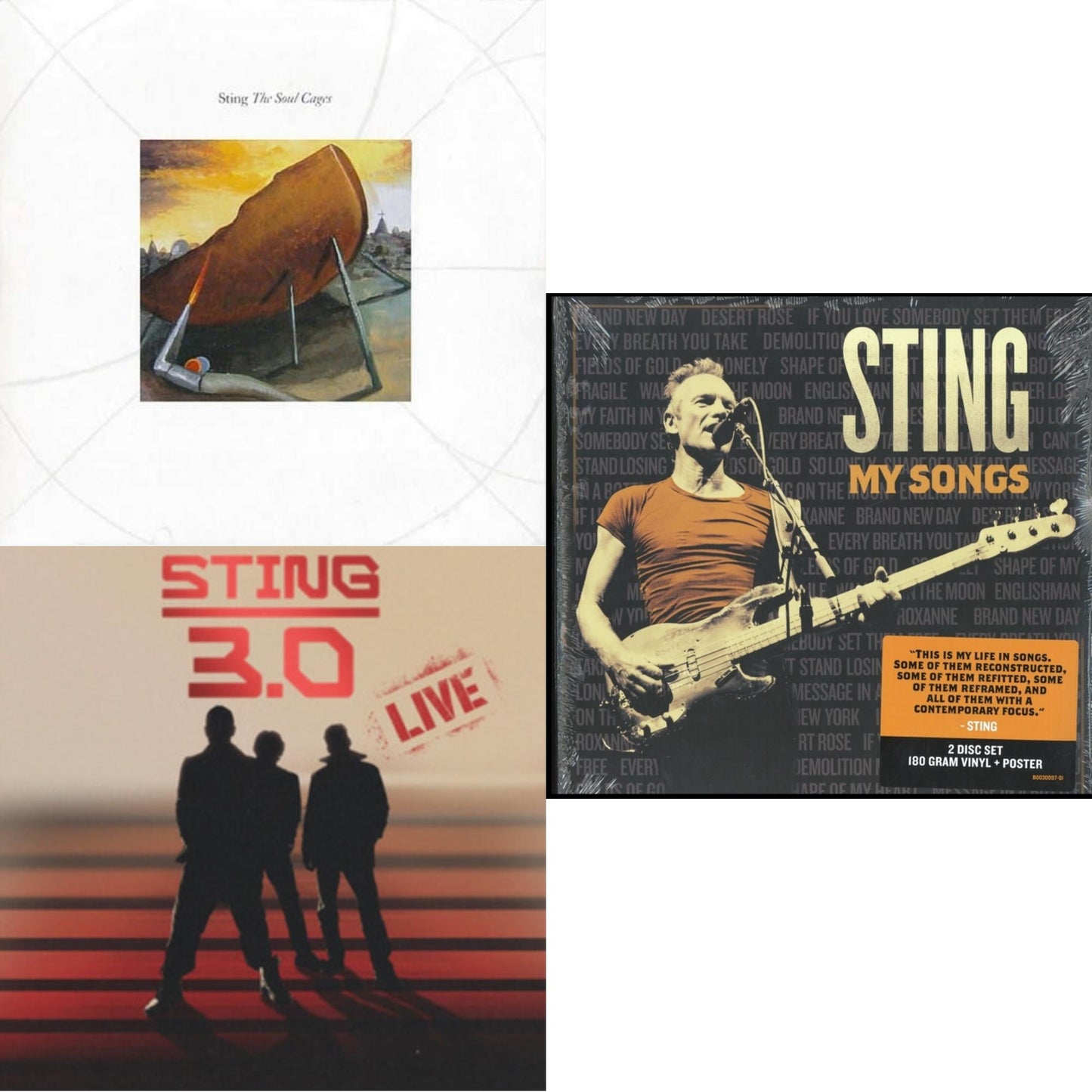 Soul Cages & Sting 3.0 Live (180G) & My Songs (2 LP)