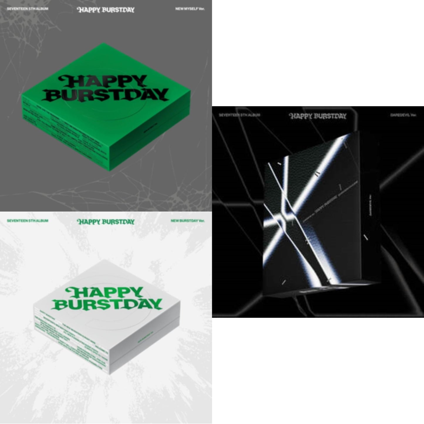 Seventeen 5Th Album Happy Burstday (New Myself Ver.) & Seventeen 5Th Album Happy Burstday (New Burstday Ver.) & Seventeen 5Th Album Happy Burstday (Daredevil Ver.)