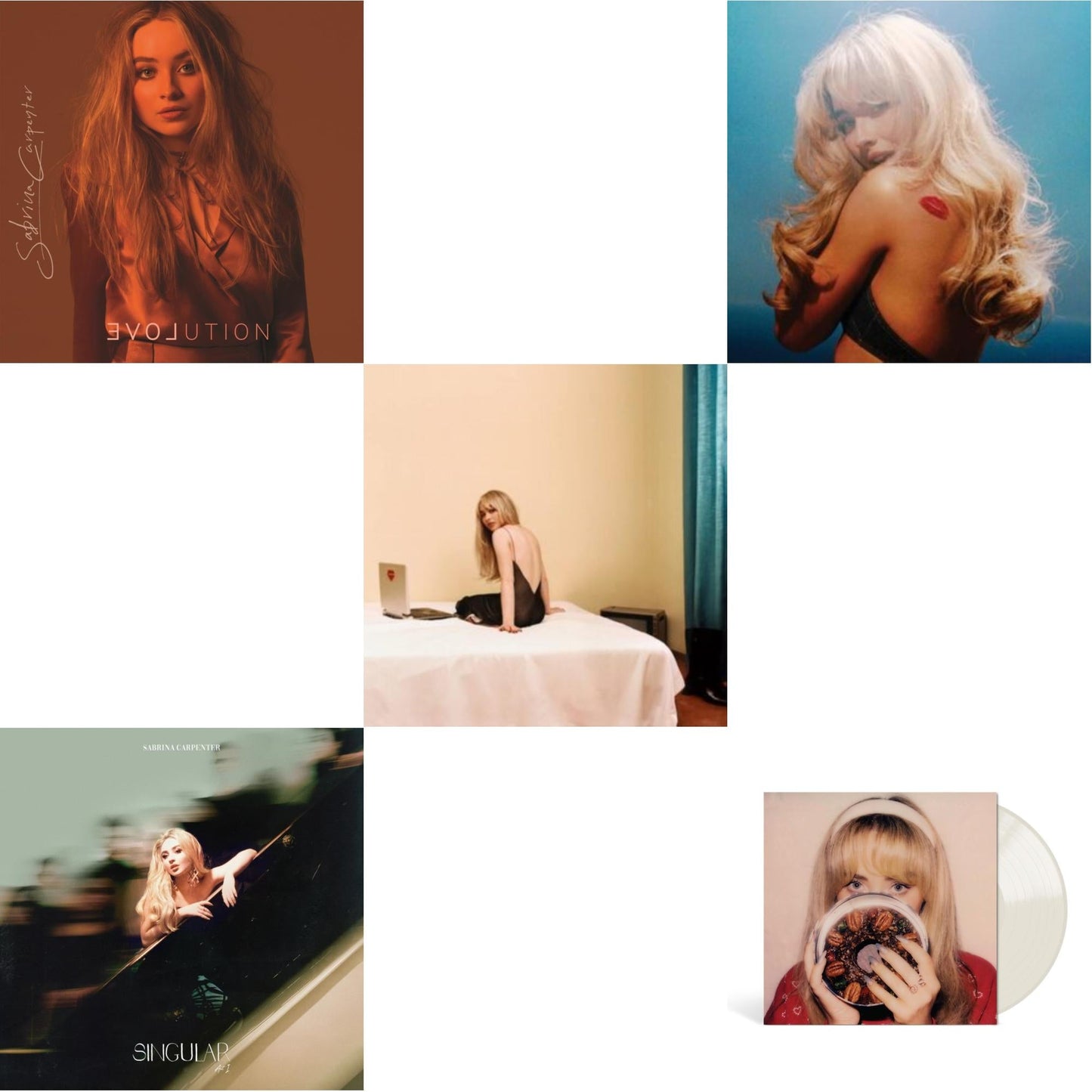 Evolution & Singular Act I & Emails I Can’T Send (Bone Color LP Vinyl) & Short N Sweet (X) (Deluxe Edition/Bright Azure Vinyl/2LP) & Fruitcake (Milky Clear LP Vinyl/Ep)